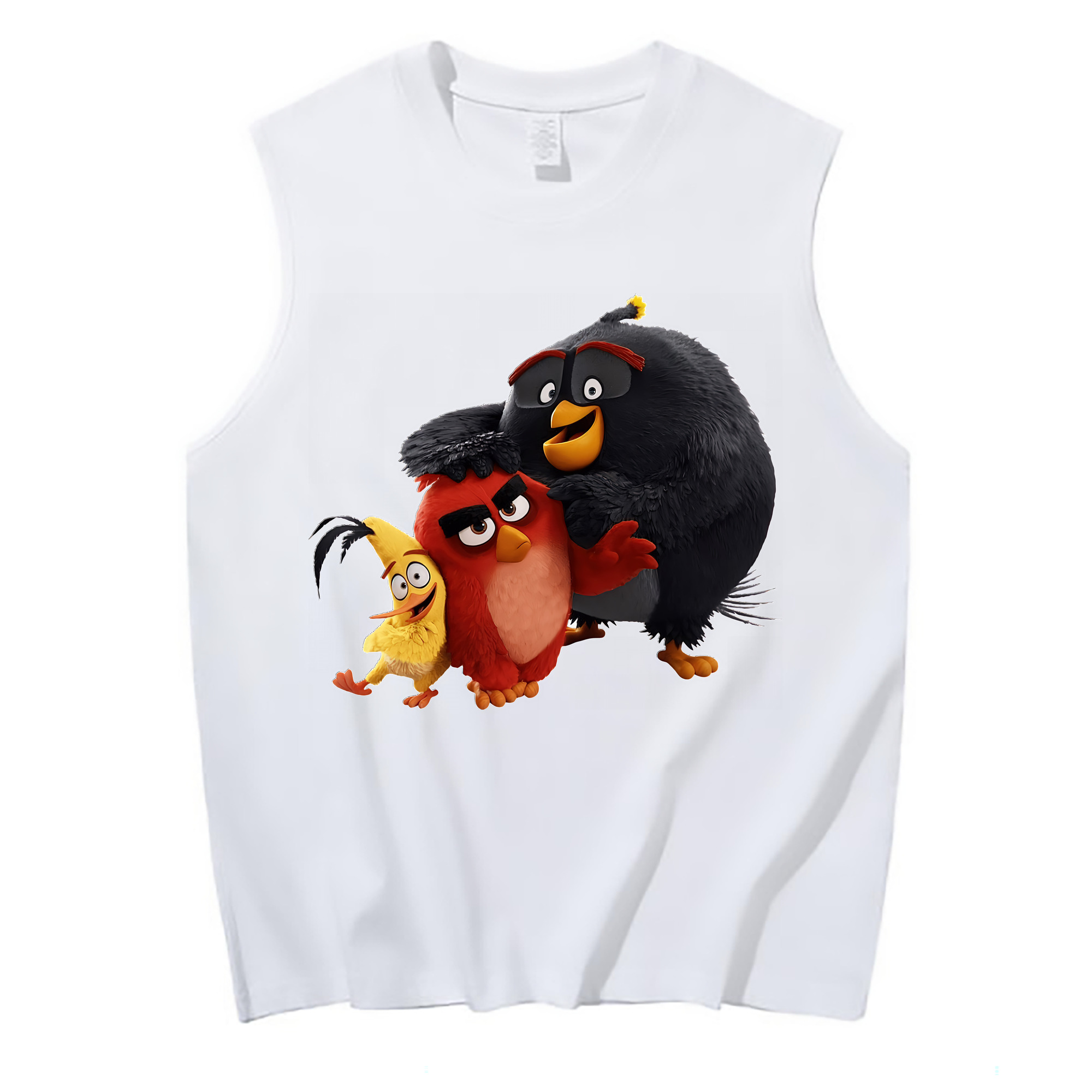 （画像用） Angry Birds アングリーバード コットン100％タンクトップ（フロントプリント）