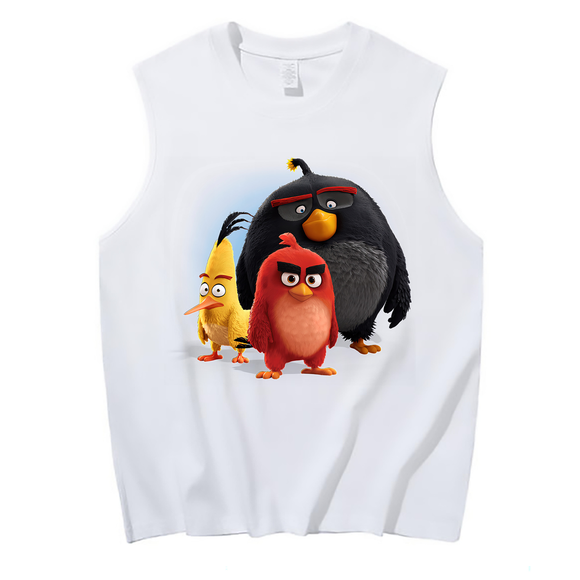 （画像用） Angry Birds アングリーバード コットン100％タンクトップ（フロントプリント）