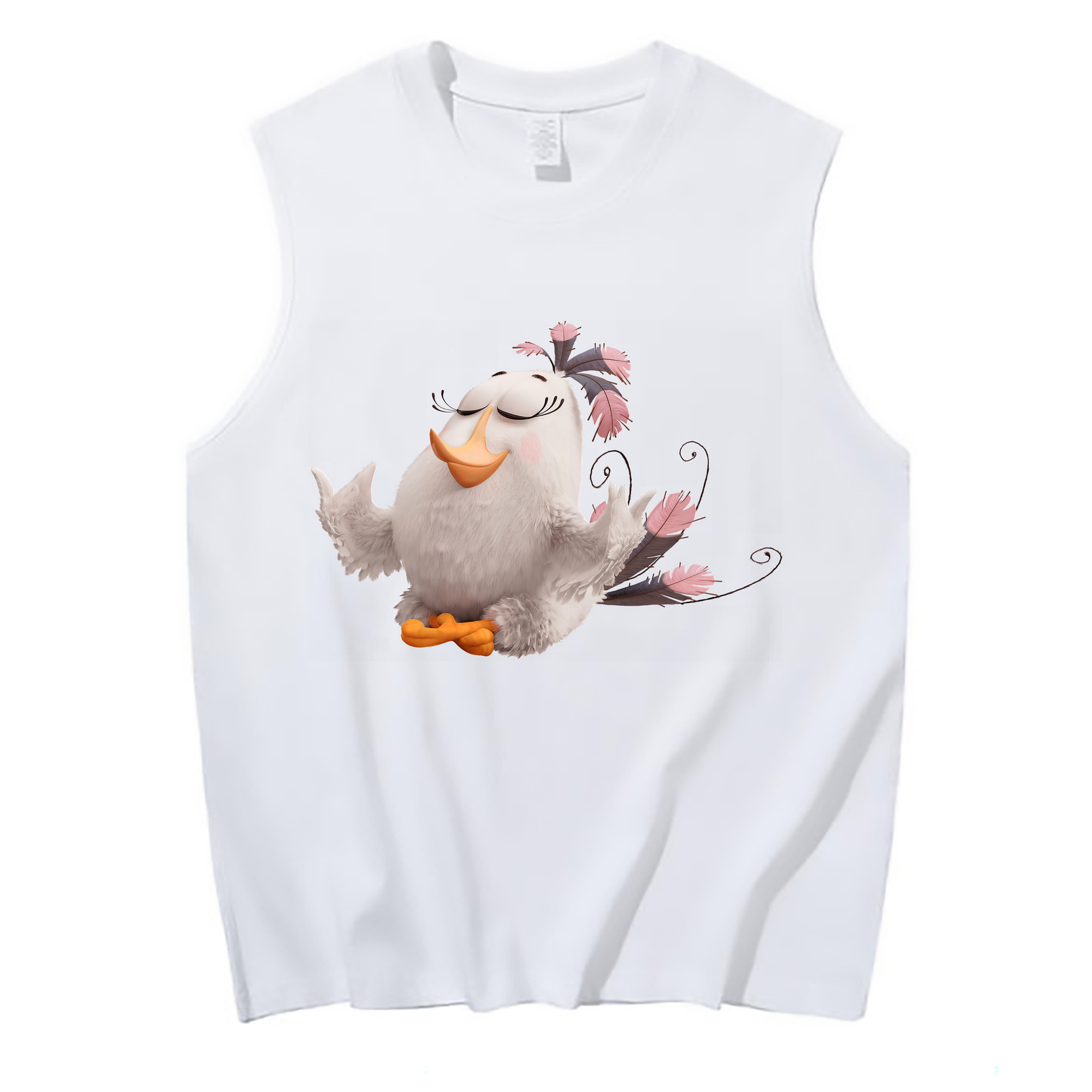 （画像用） Angry Birds アングリーバード コットン100％タンクトップ（フロントプリント）