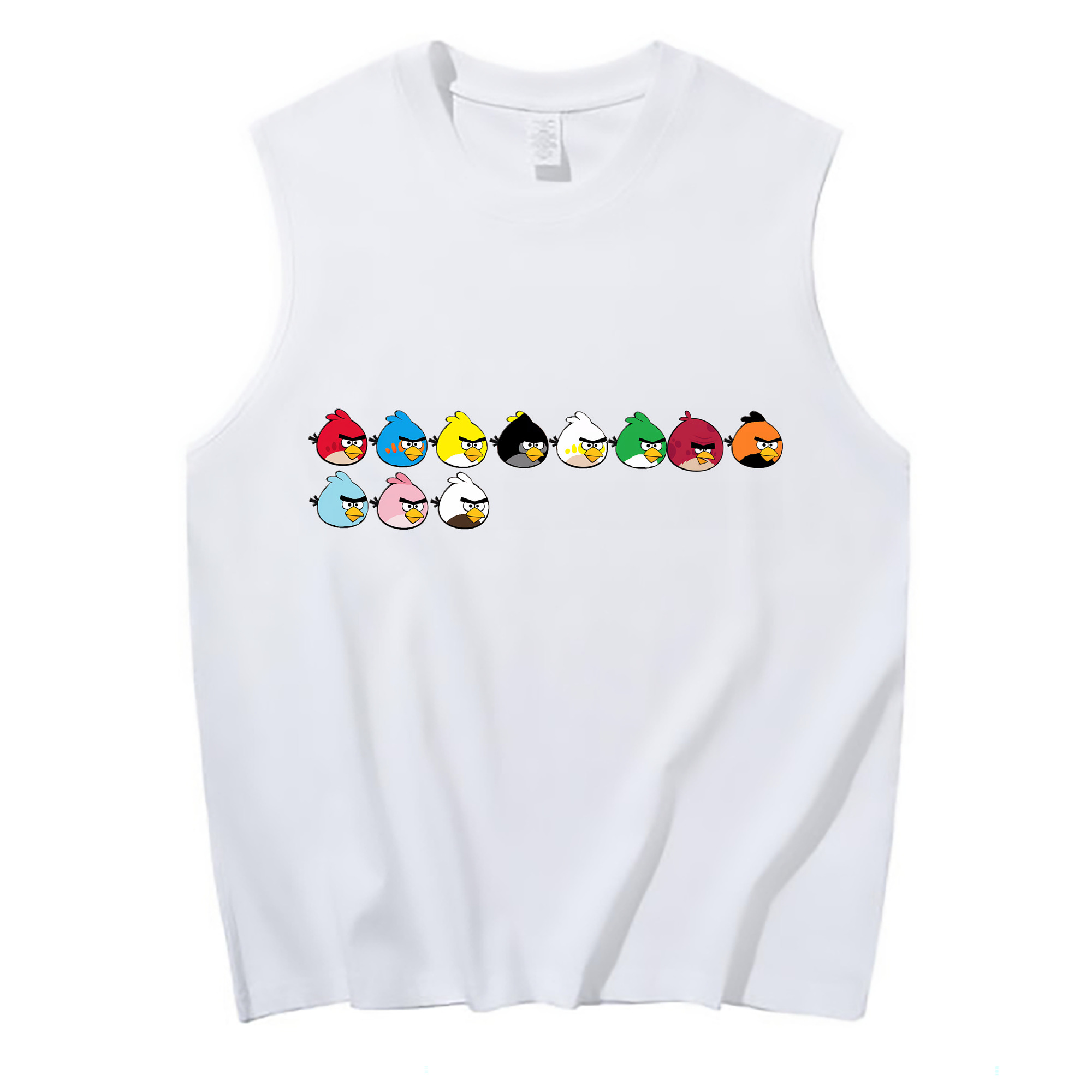 （画像用） Angry Birds アングリーバード コットン100％タンクトップ（フロントプリント）