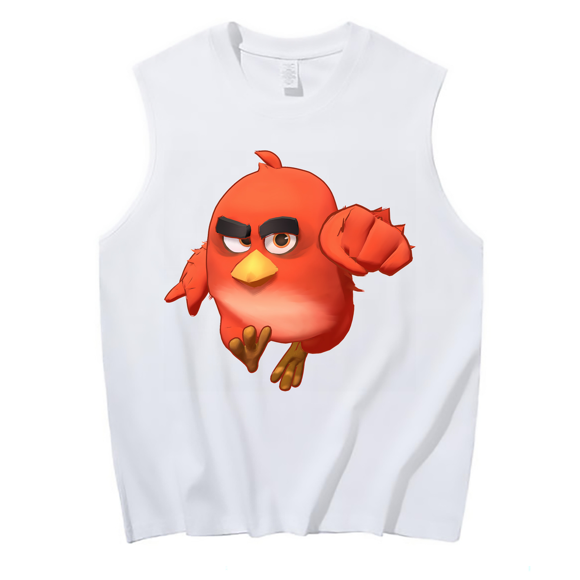 （画像用） Angry Birds アングリーバード コットン100％タンクトップ（フロントプリント）