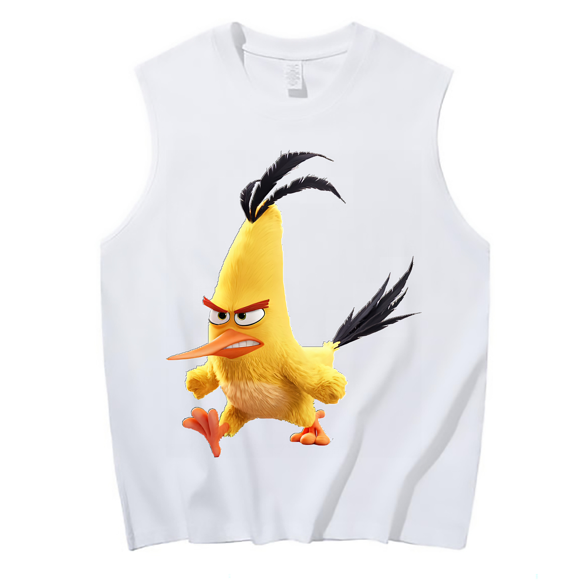 （画像用） Angry Birds アングリーバード コットン100％タンクトップ（フロントプリント）