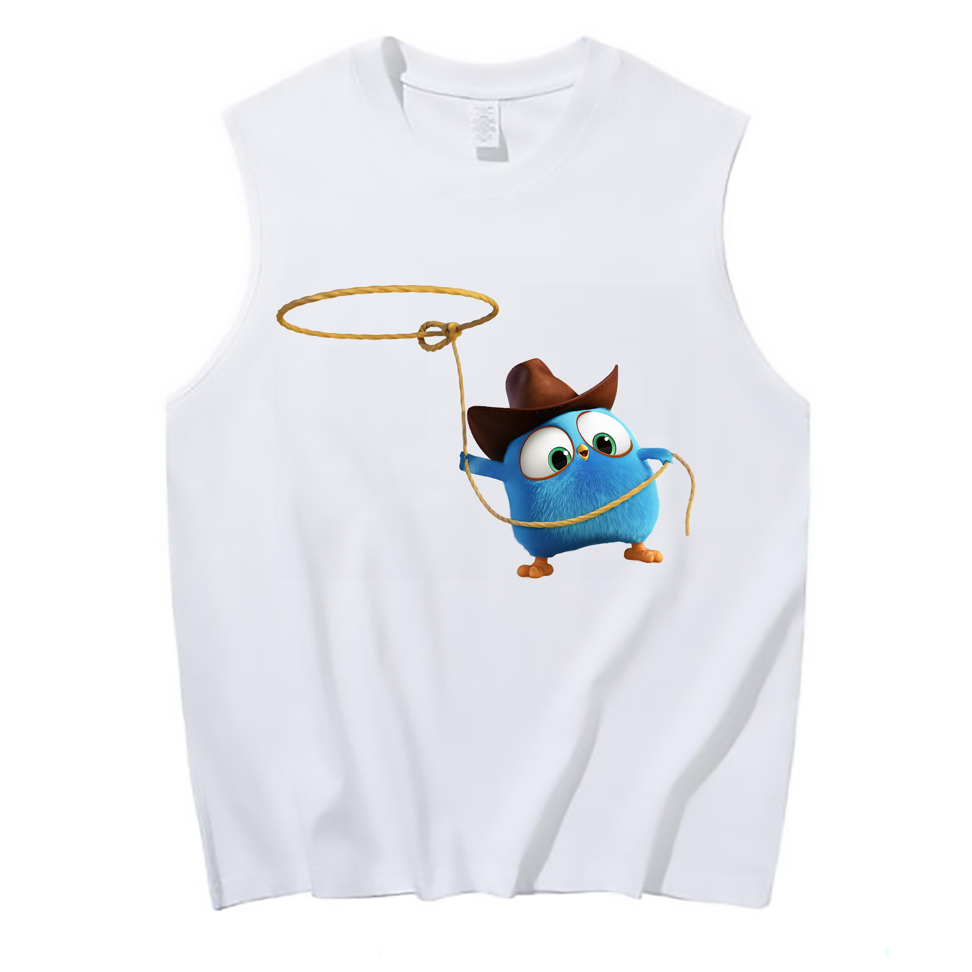 （画像用） Angry Birds アングリーバード コットン100％タンクトップ（フロントプリント）