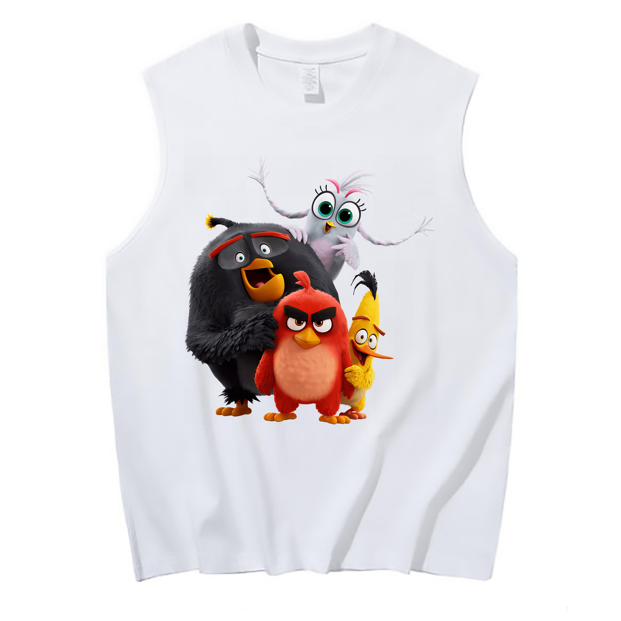 （画像用） Angry Birds アングリーバード コットン100％タンクトップ（フロントプリント）