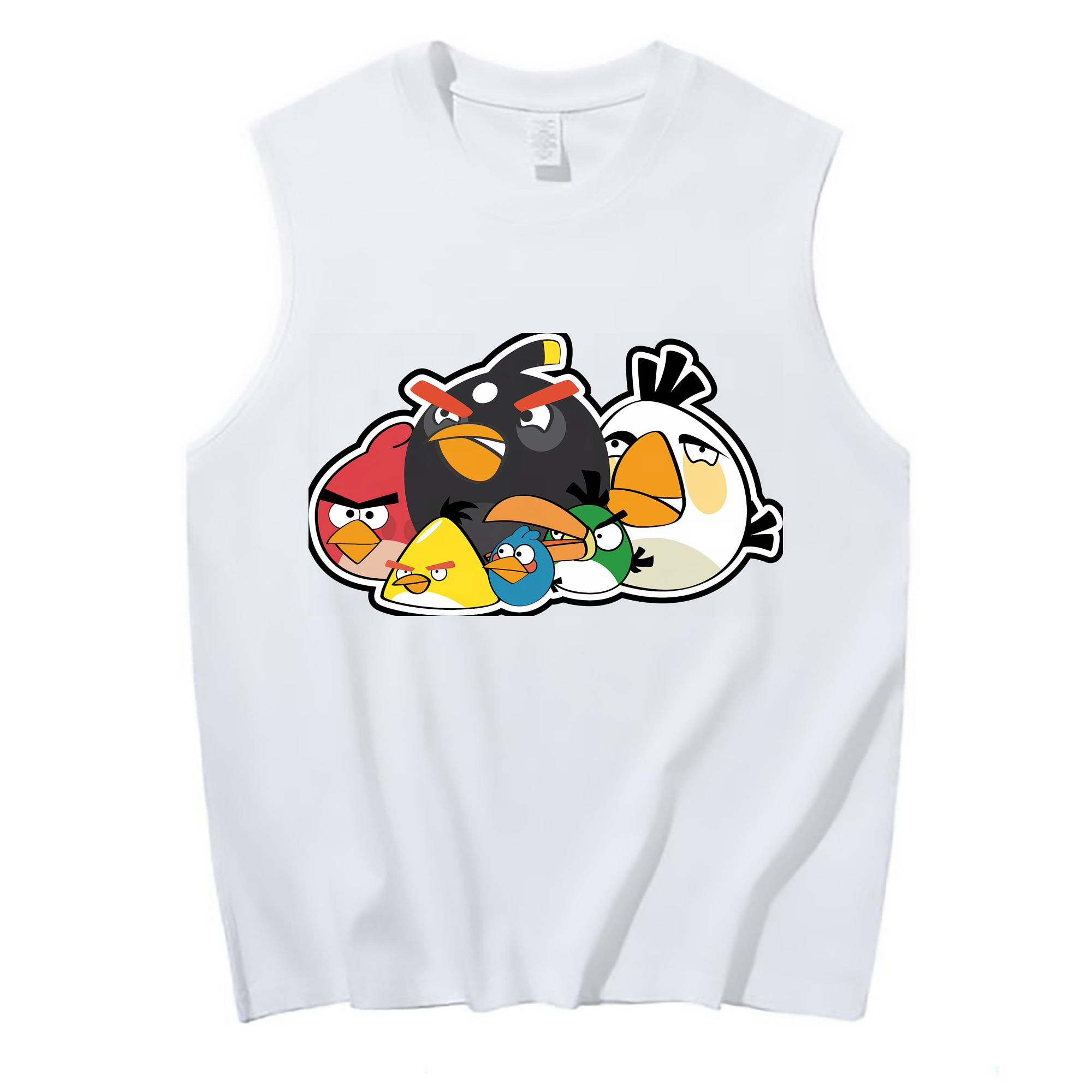 （画像用） Angry Birds アングリーバード コットン100％タンクトップ（フロントプリント）