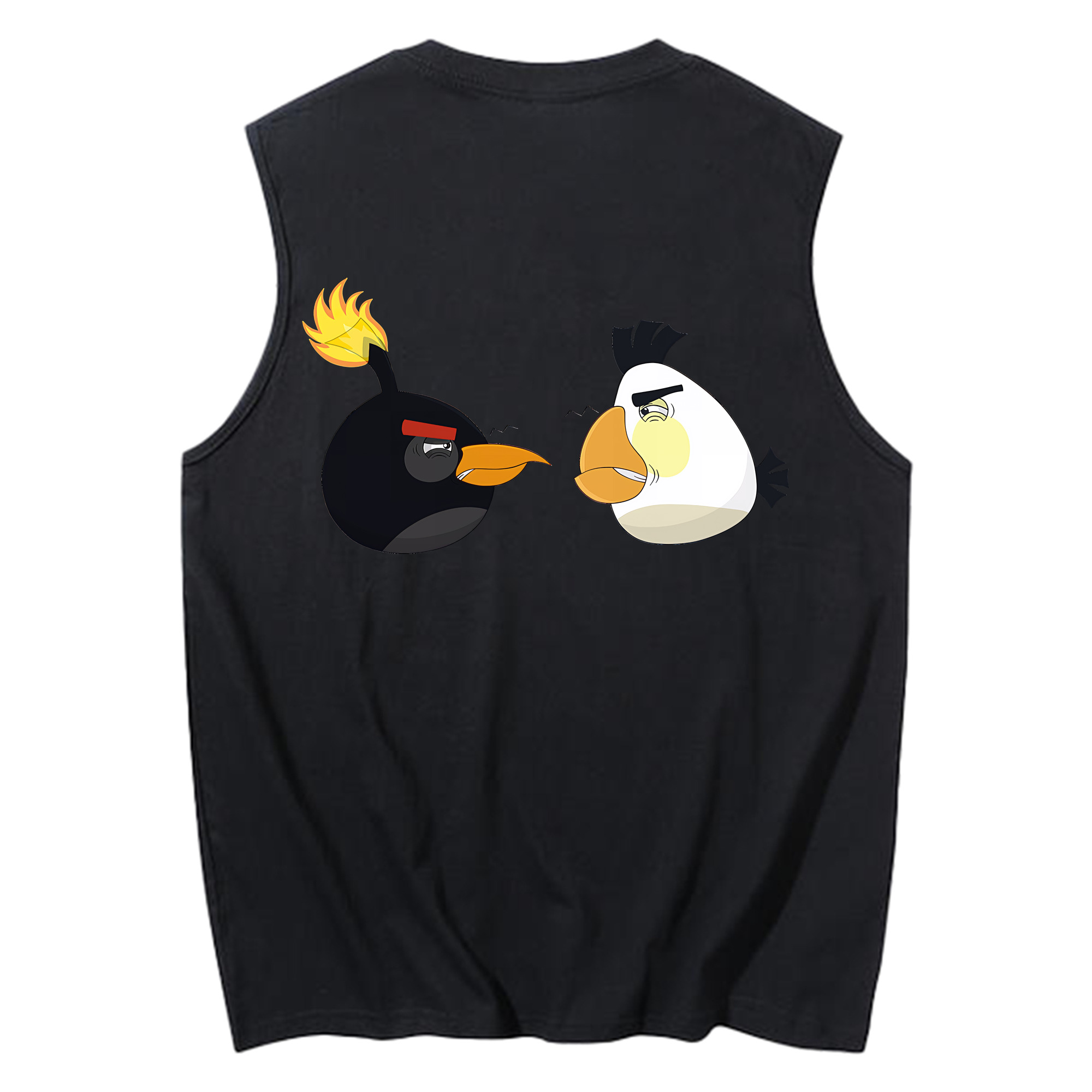 （画像用） Angry Birds アングリーバード コットン100％タンクトップ（背面プリント）