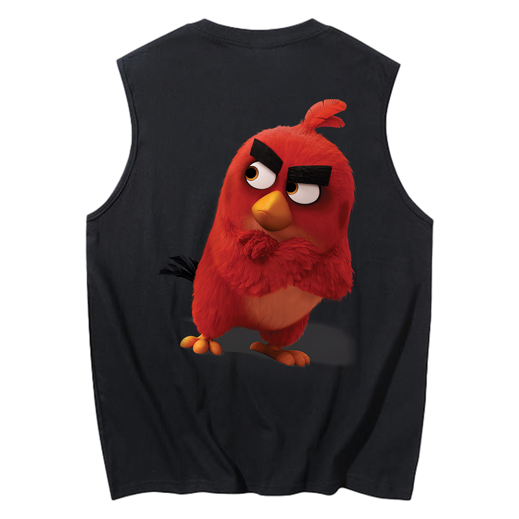 （画像用） Angry Birds アングリーバード コットン100％タンクトップ（背面プリント）