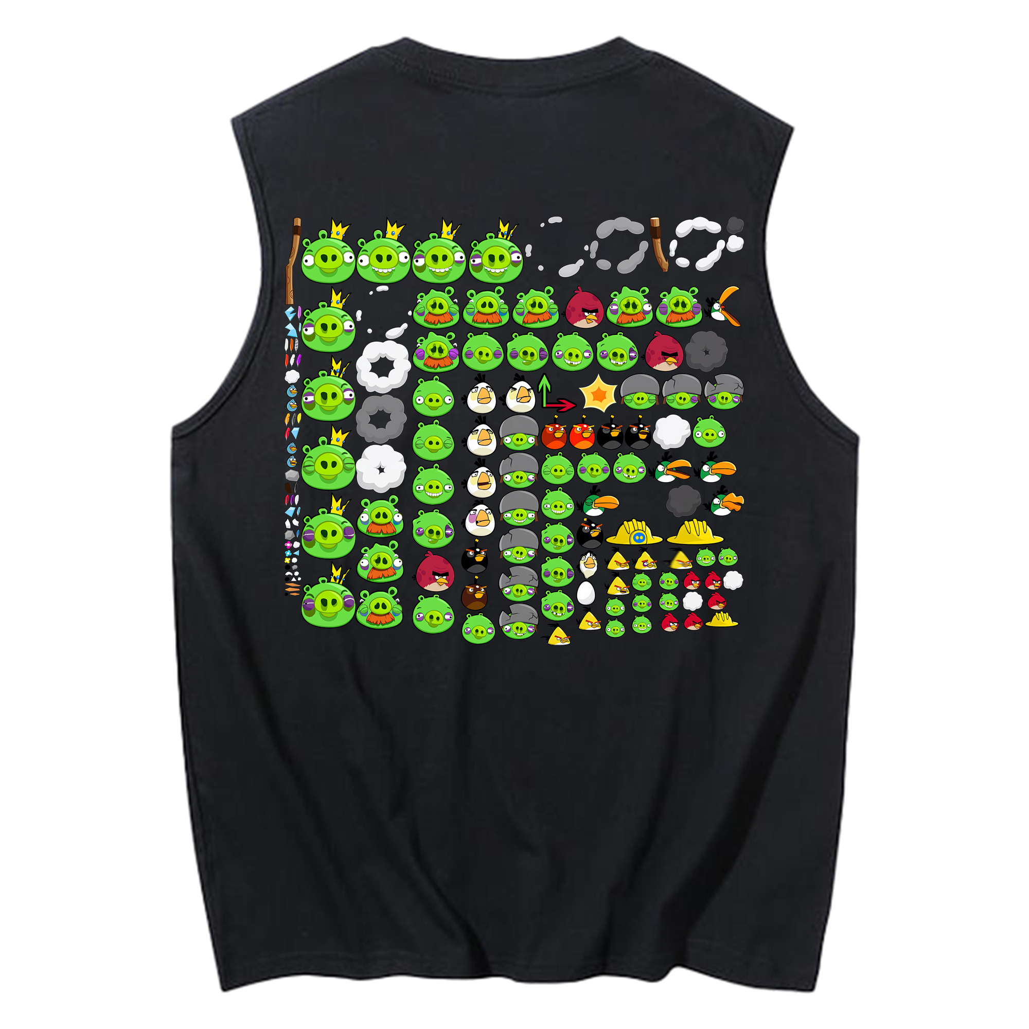 （画像用） Angry Birds アングリーバード コットン100％タンクトップ（背面プリント）