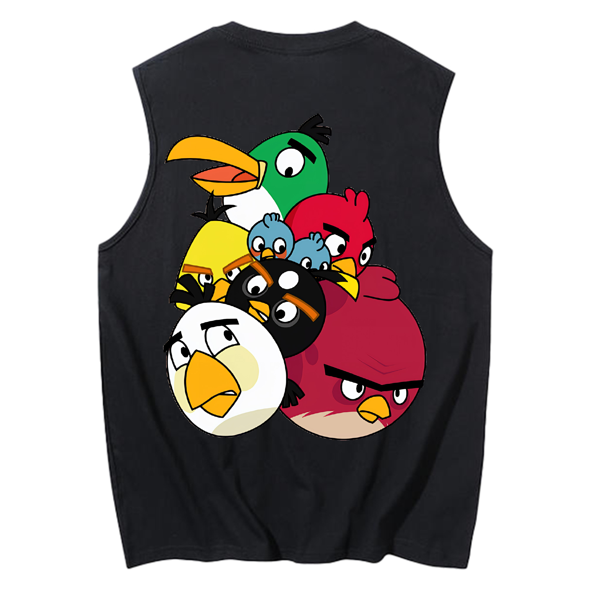 （画像用） Angry Birds アングリーバード コットン100％タンクトップ（背面プリント）
