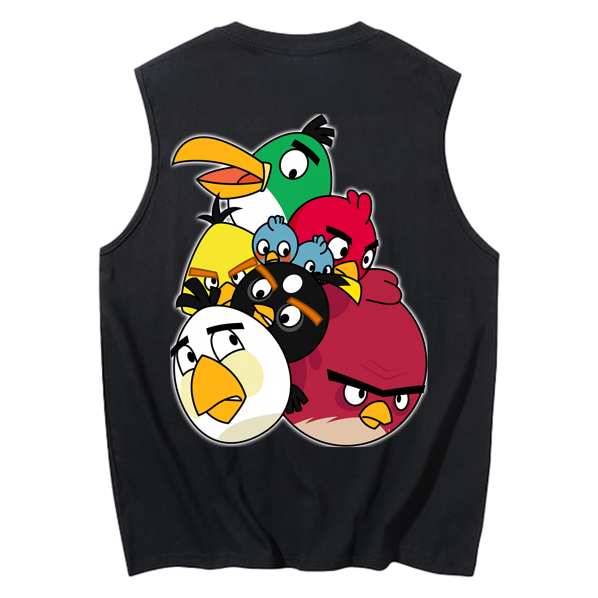（画像用） Angry Birds アングリーバード コットン100％タンクトップ（背面プリント）
