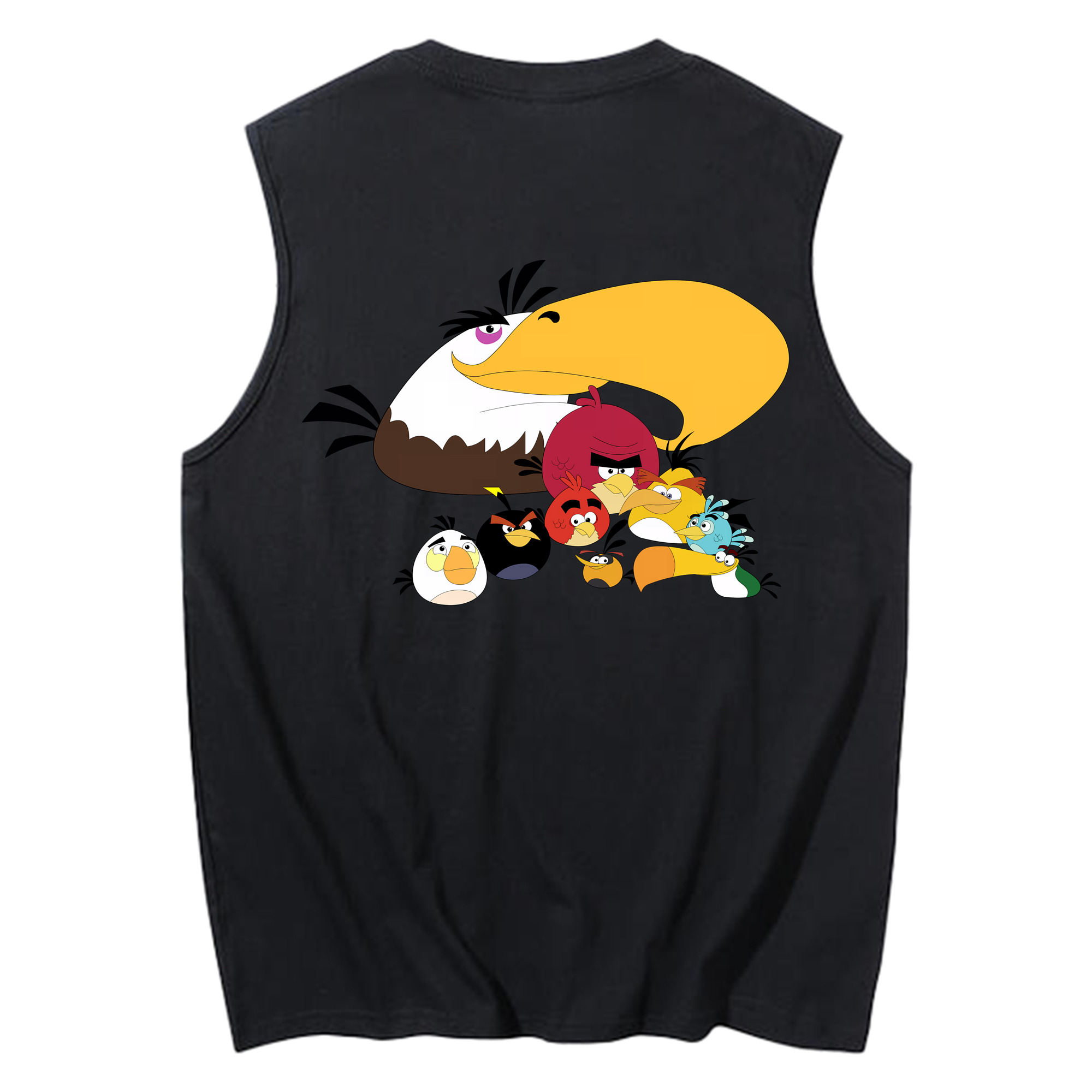 （画像用） Angry Birds アングリーバード コットン100％タンクトップ（背面プリント）