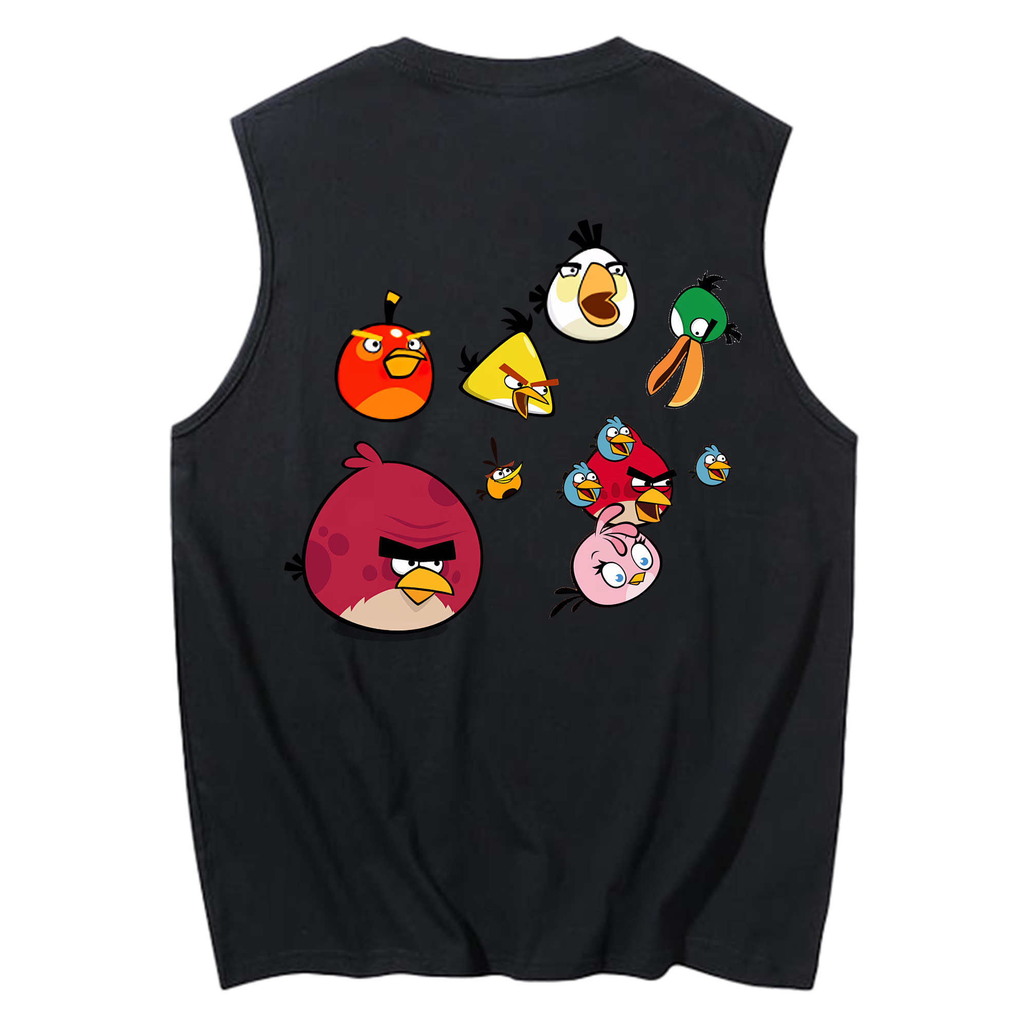 （画像用） Angry Birds アングリーバード コットン100％タンクトップ（背面プリント）