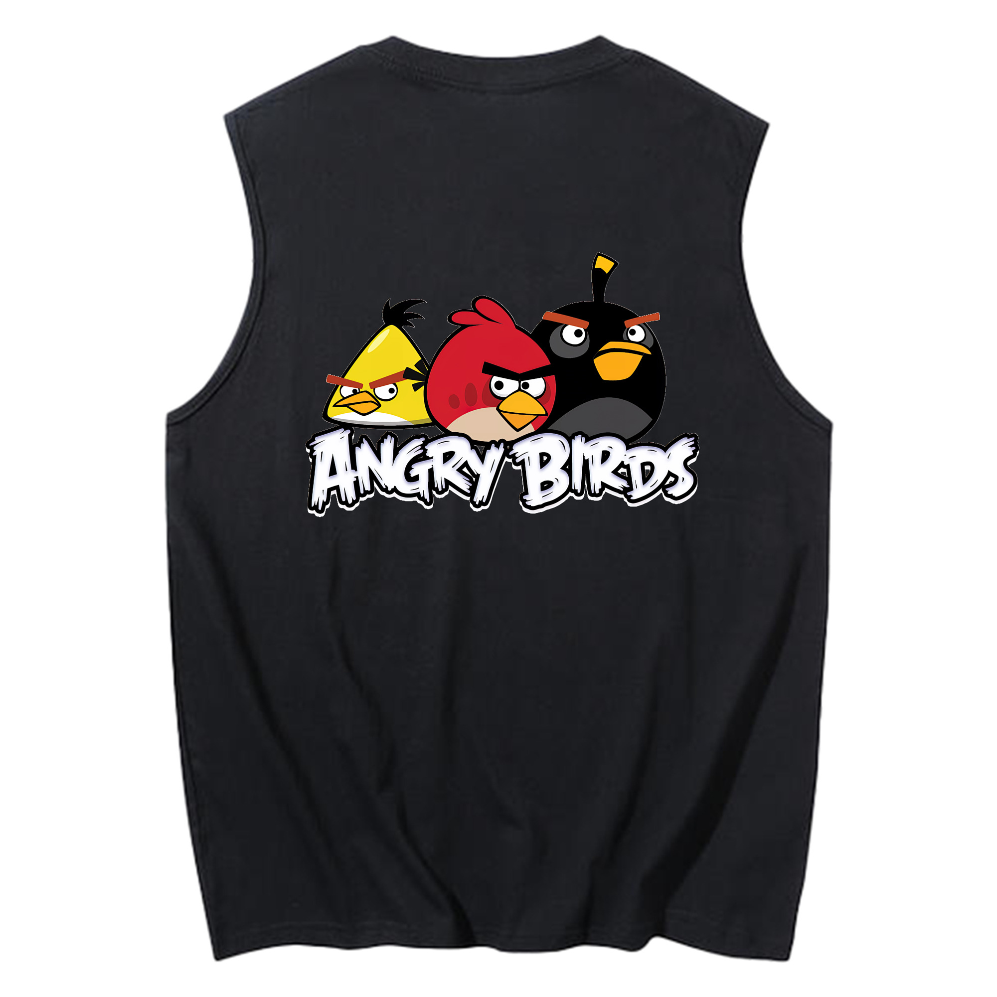 （画像用） Angry Birds アングリーバード コットン100％タンクトップ（背面プリント）