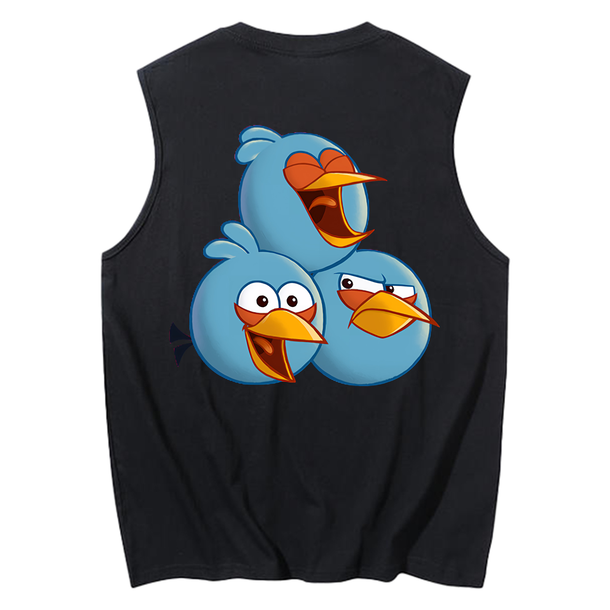 （画像用） Angry Birds アングリーバード コットン100％タンクトップ（背面プリント）