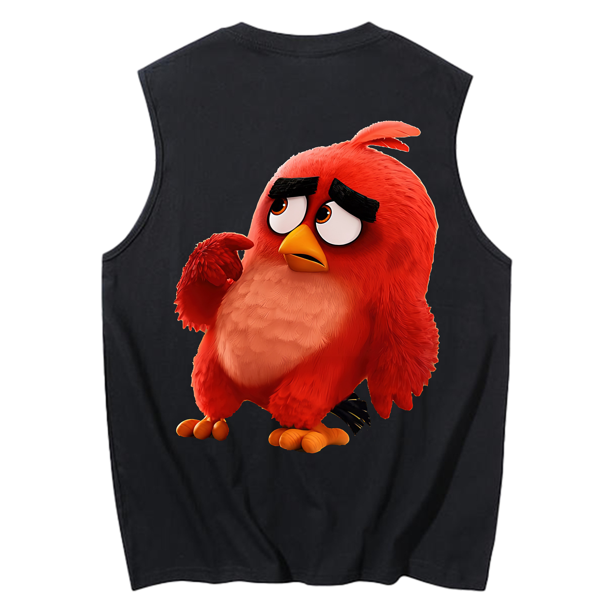 （画像用） Angry Birds アングリーバード コットン100％タンクトップ（背面プリント）