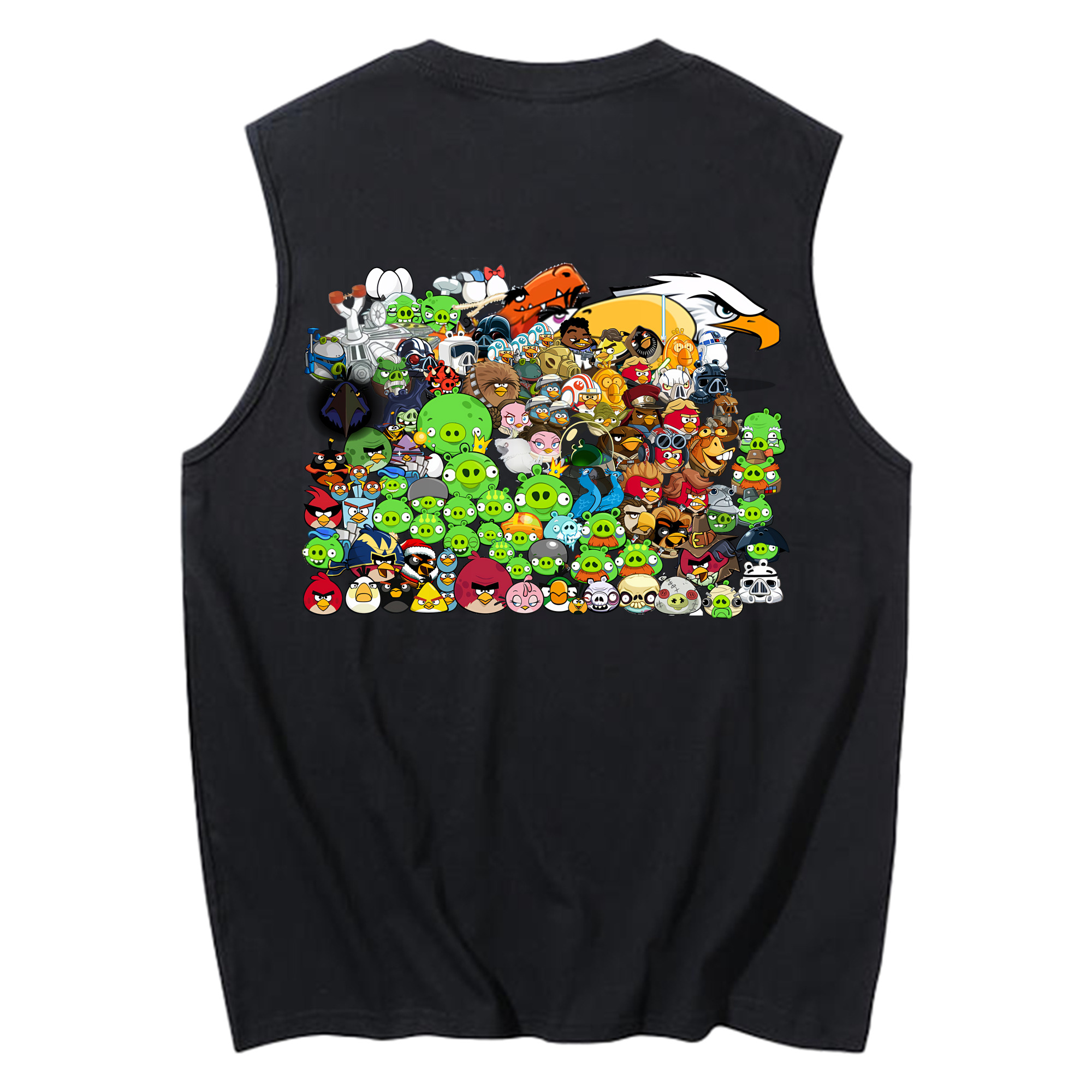 （画像用） Angry Birds アングリーバード コットン100％タンクトップ（背面プリント）