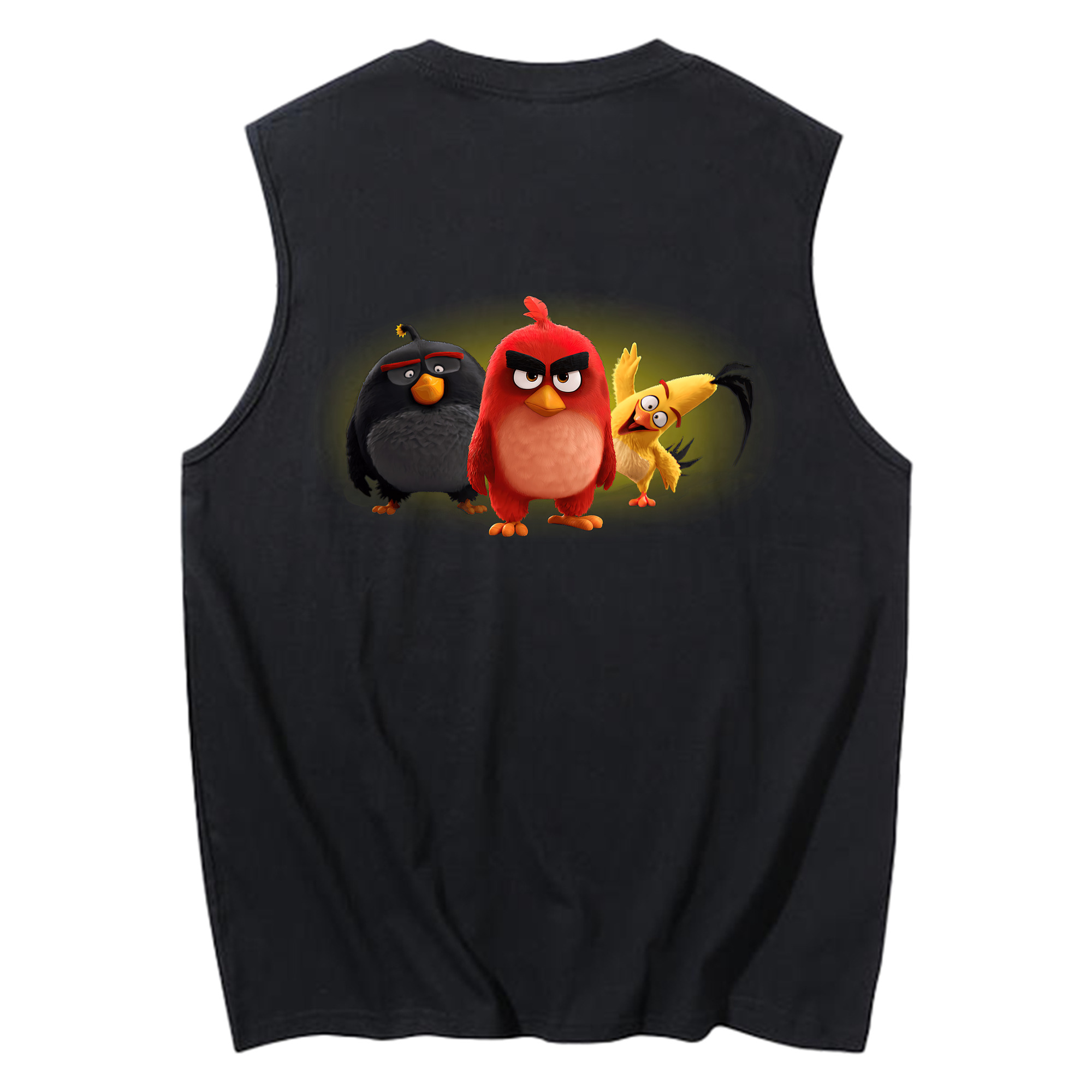 （画像用） Angry Birds アングリーバード コットン100％タンクトップ（背面プリント）