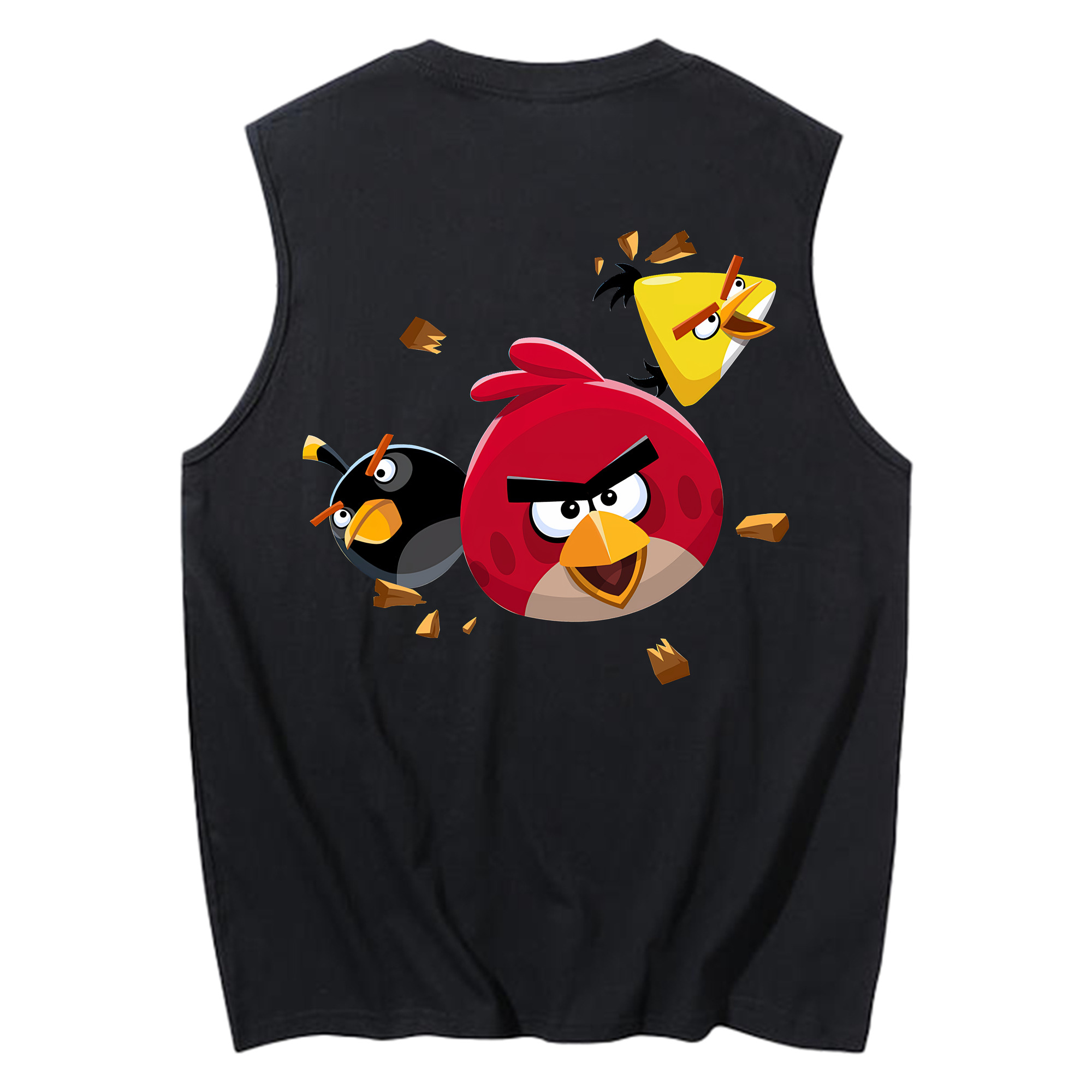 （画像用） Angry Birds アングリーバード コットン100％タンクトップ（背面プリント）