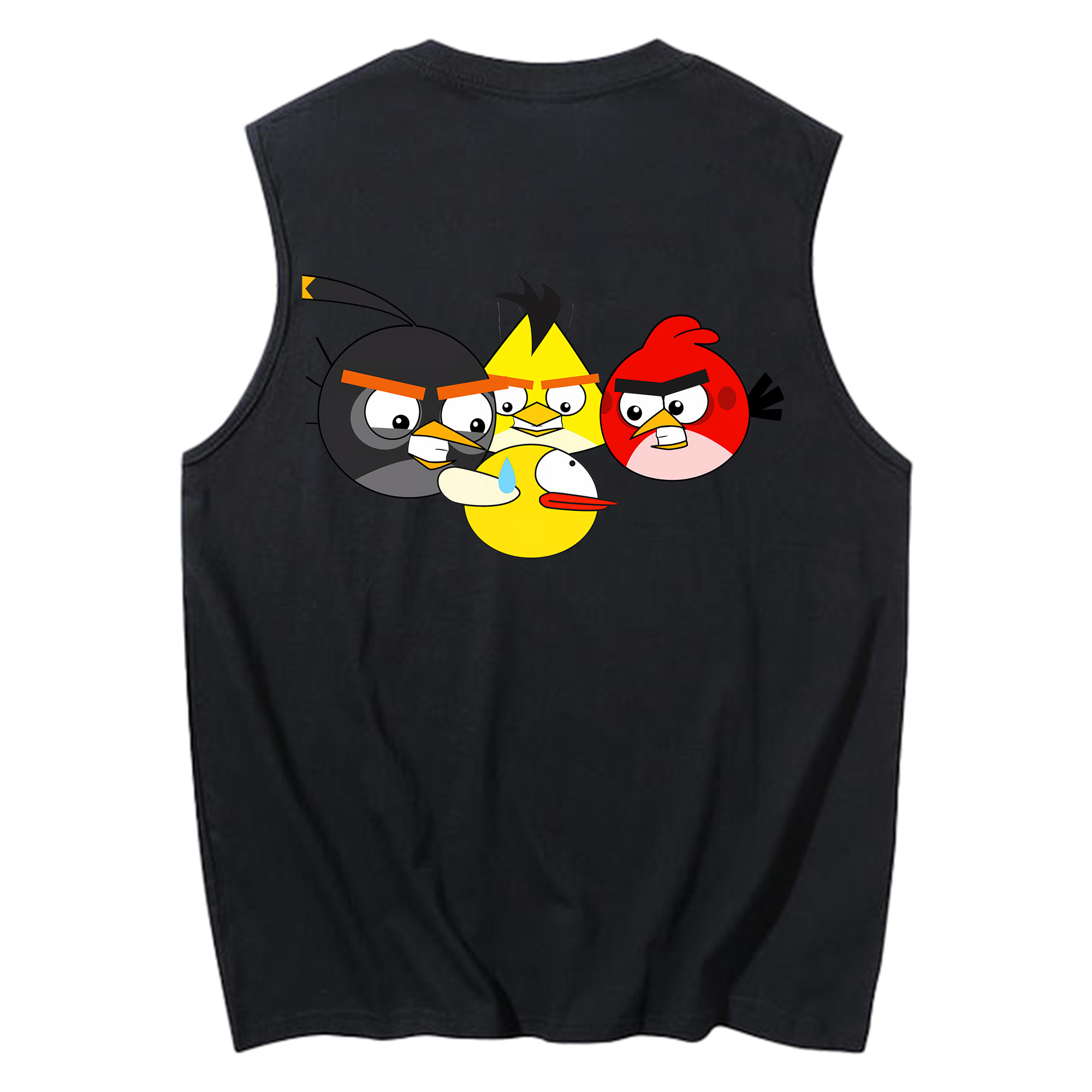（画像用） Angry Birds アングリーバード コットン100％タンクトップ（背面プリント）