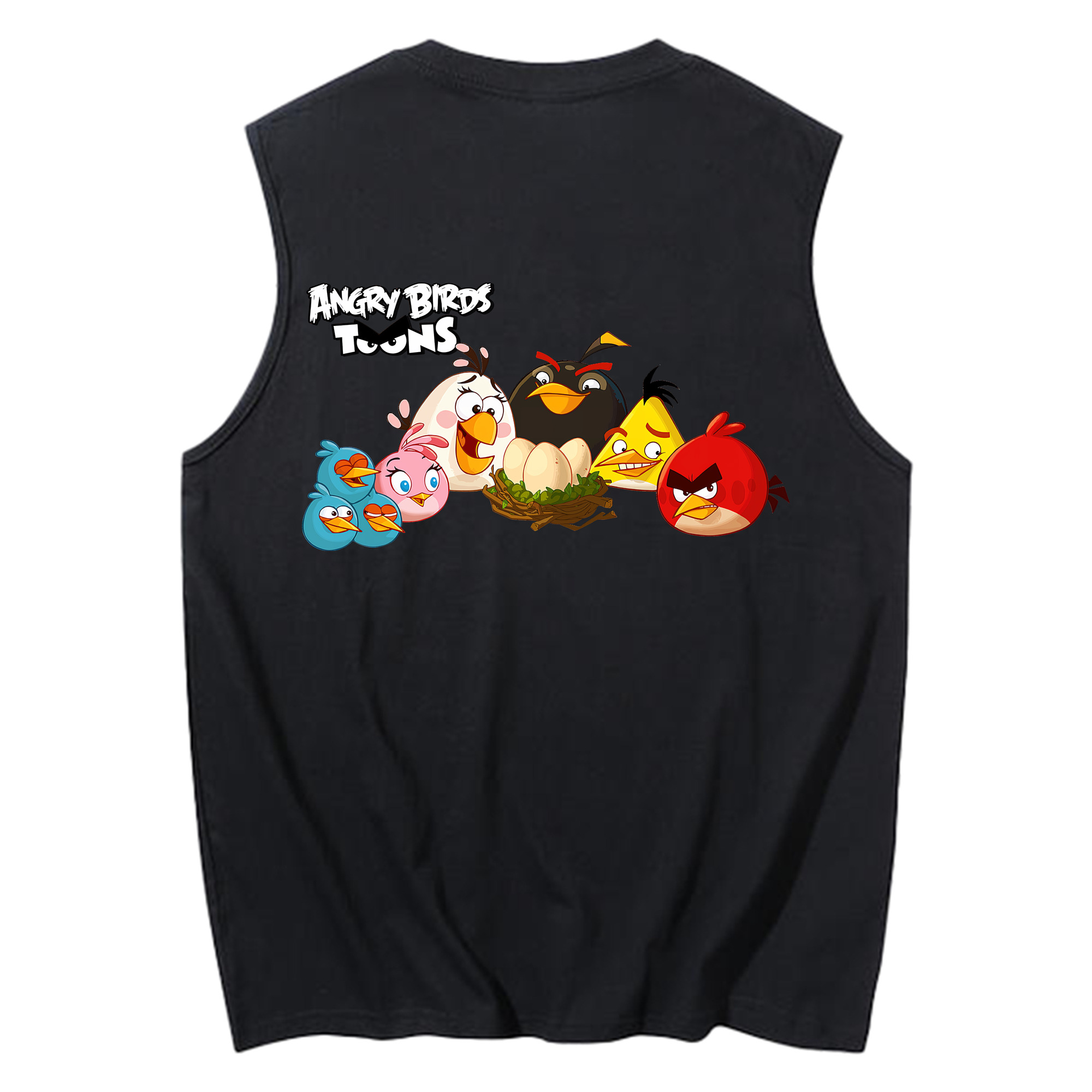 （画像用） Angry Birds アングリーバード コットン100％タンクトップ（背面プリント）