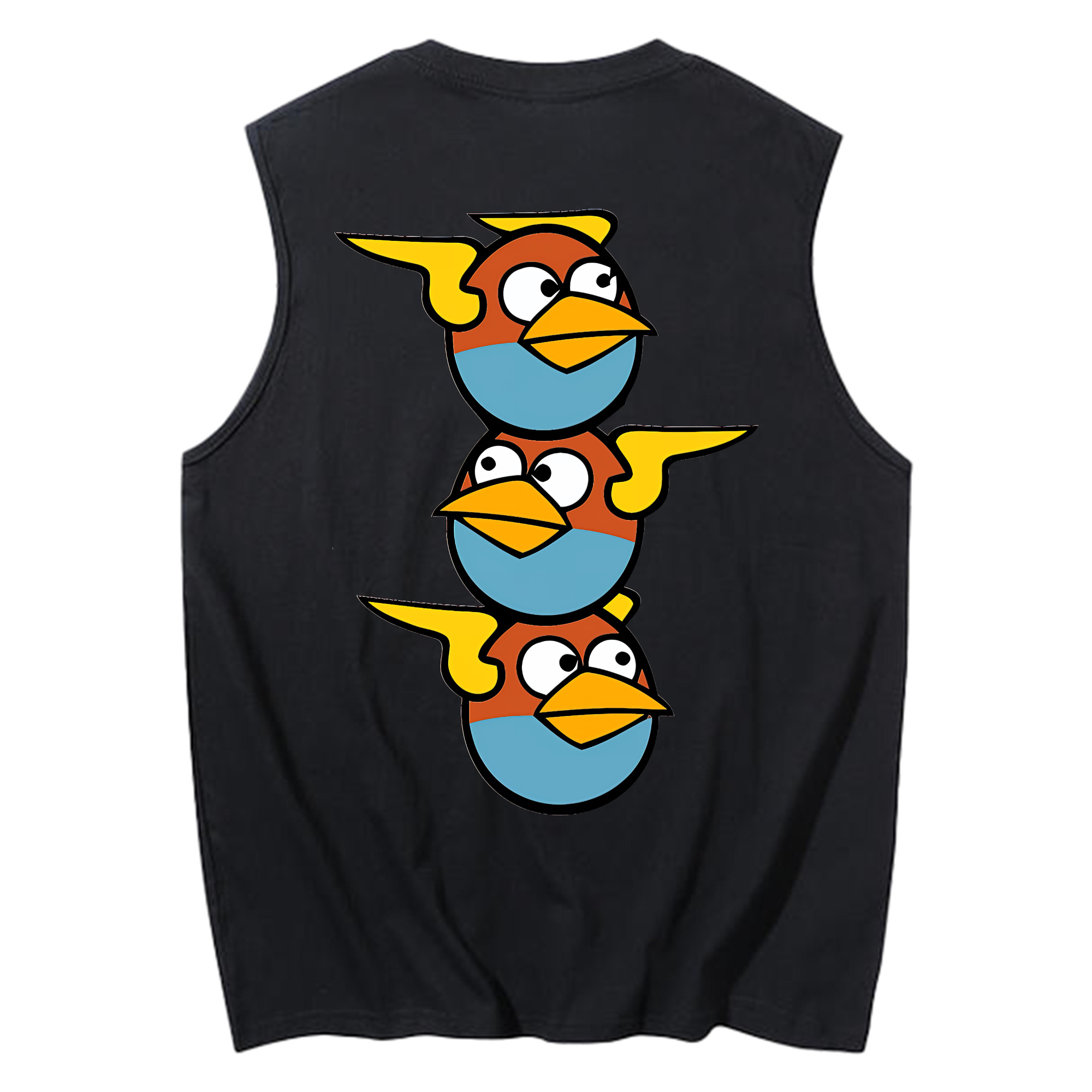 （画像用） Angry Birds アングリーバード コットン100％タンクトップ（背面プリント）
