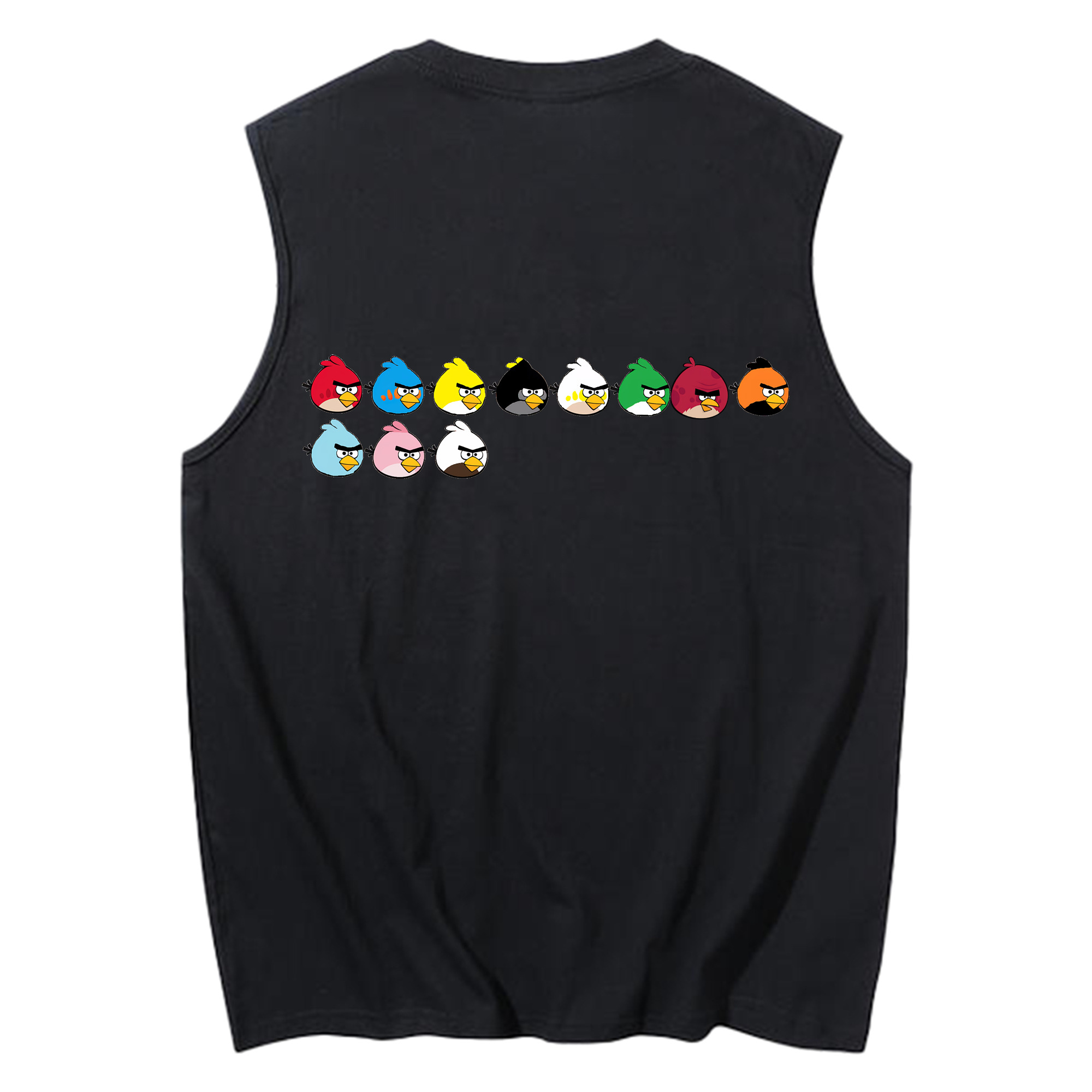 （画像用） Angry Birds アングリーバード コットン100％タンクトップ（背面プリント）