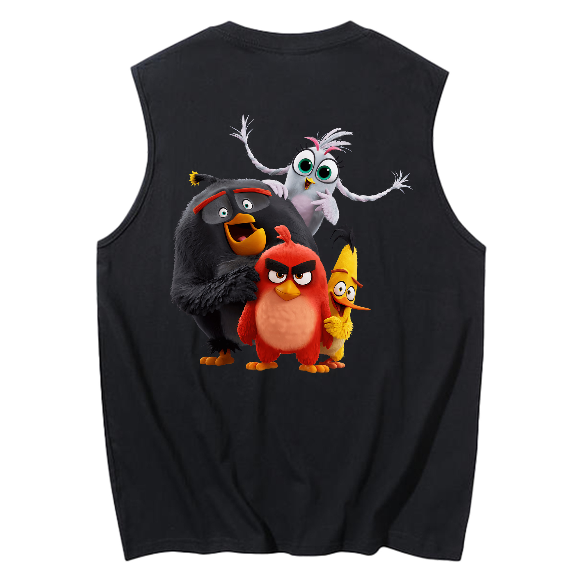 （画像用） Angry Birds アングリーバード コットン100％タンクトップ（背面プリント）