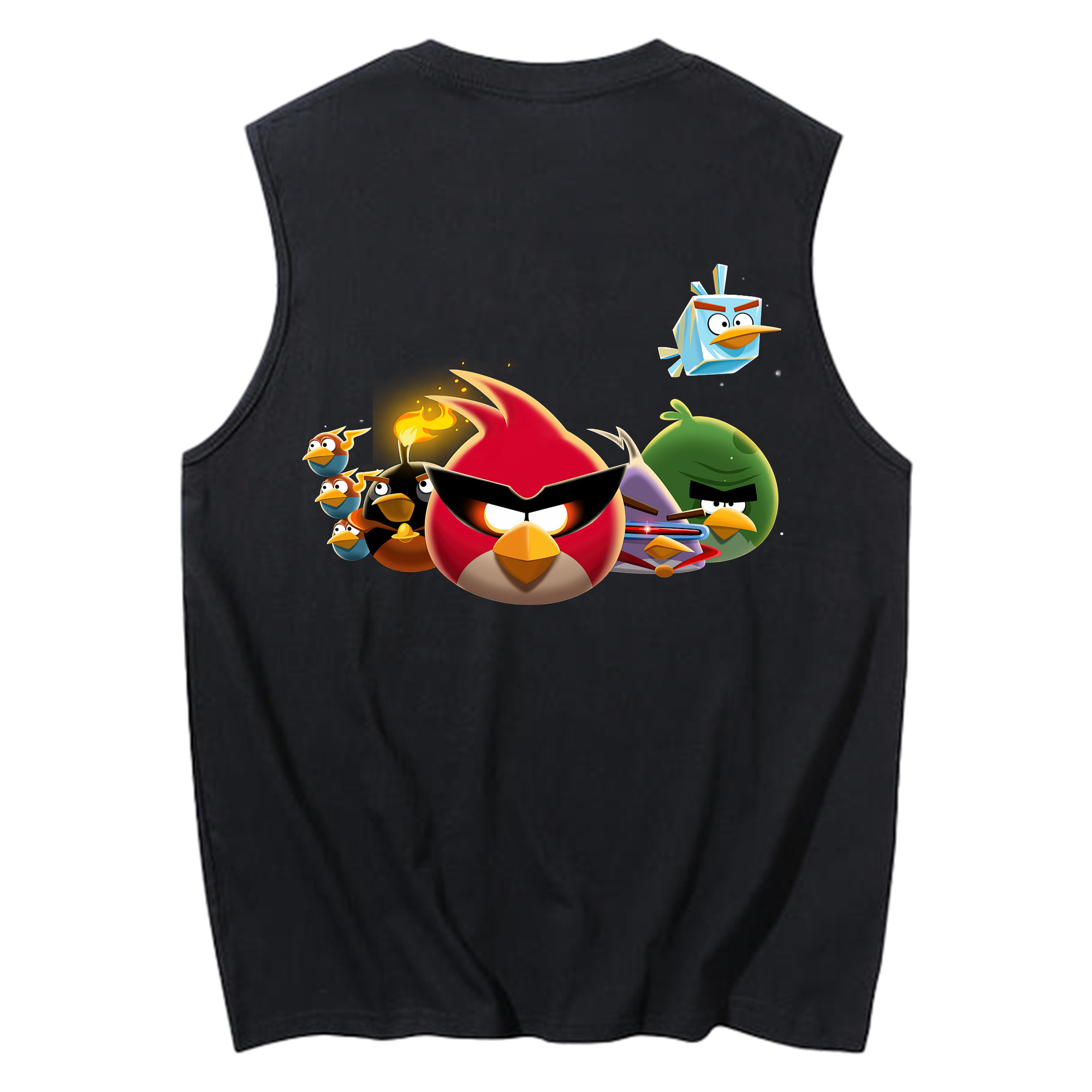 （画像用） Angry Birds アングリーバード コットン100％タンクトップ（背面プリント）