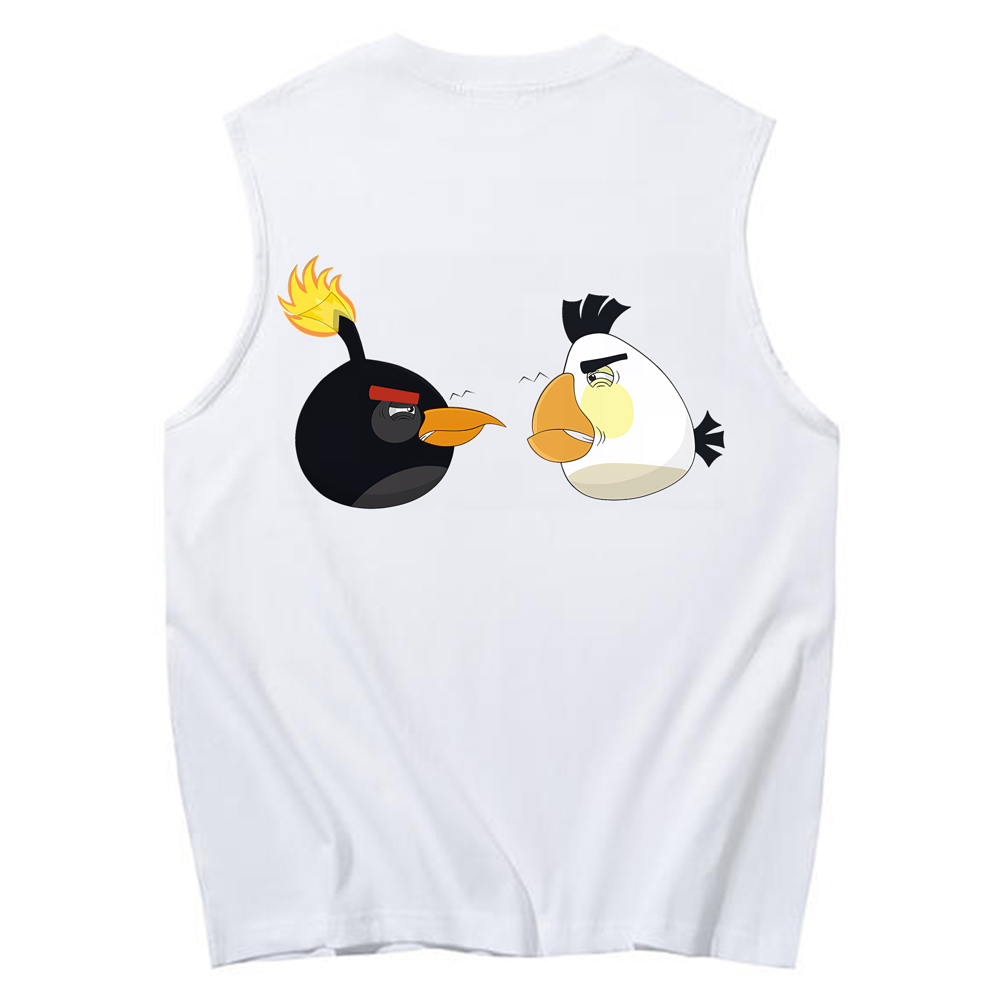 （画像用） Angry Birds アングリーバード コットン100％タンクトップ（背面プリント）