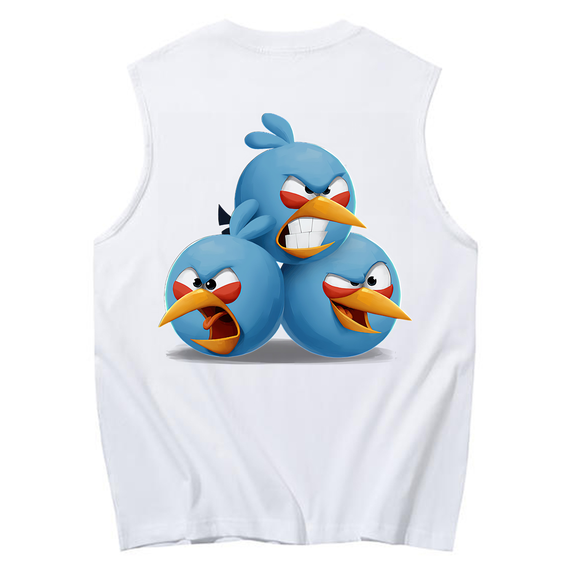 （画像用） Angry Birds アングリーバード コットン100％タンクトップ（背面プリント）