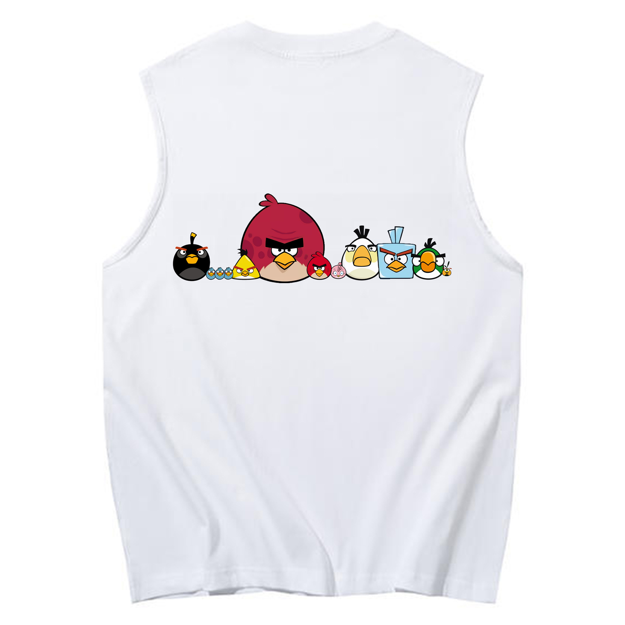 （画像用） Angry Birds アングリーバード コットン100％タンクトップ（背面プリント）
