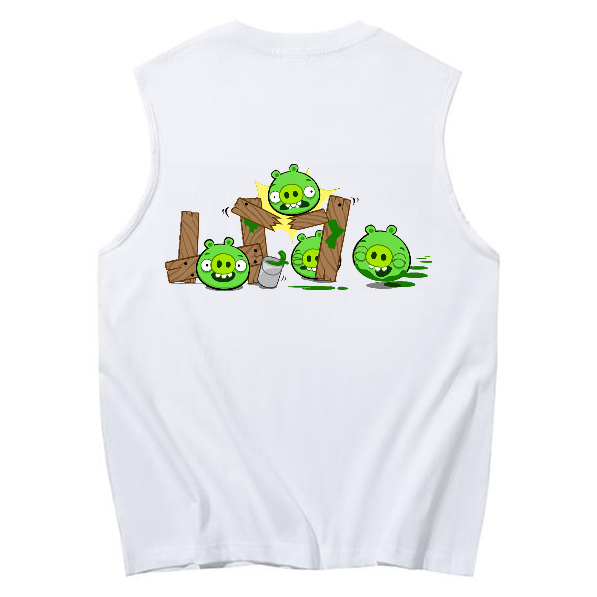 （画像用） Angry Birds アングリーバード コットン100％タンクトップ（背面プリント）