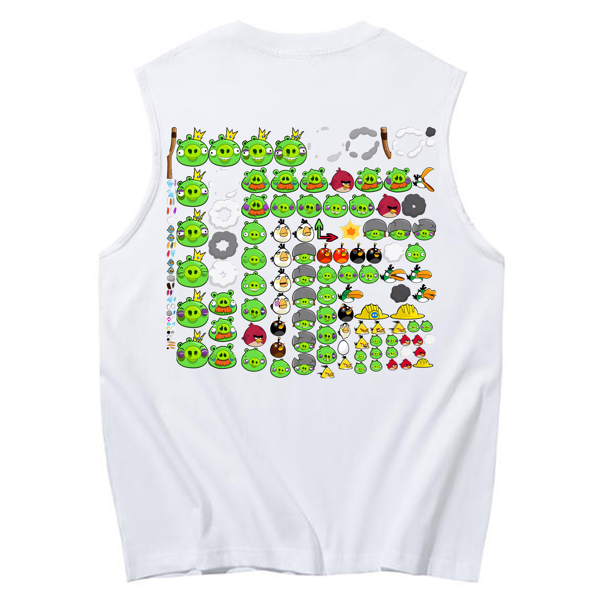 （画像用） Angry Birds アングリーバード コットン100％タンクトップ（背面プリント）