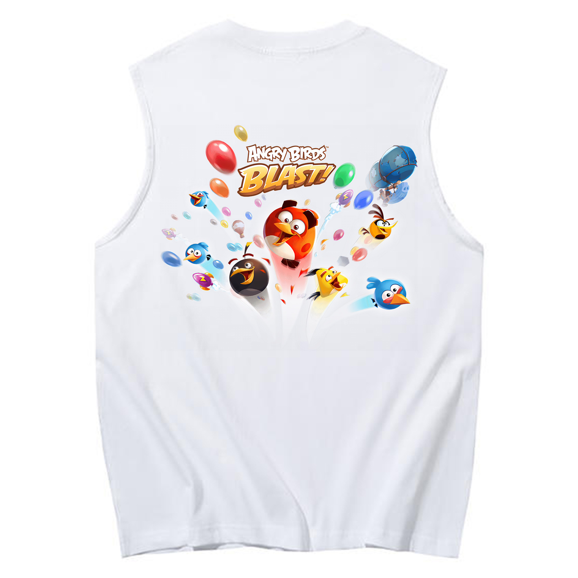 （画像用） Angry Birds アングリーバード コットン100％タンクトップ（背面プリント）