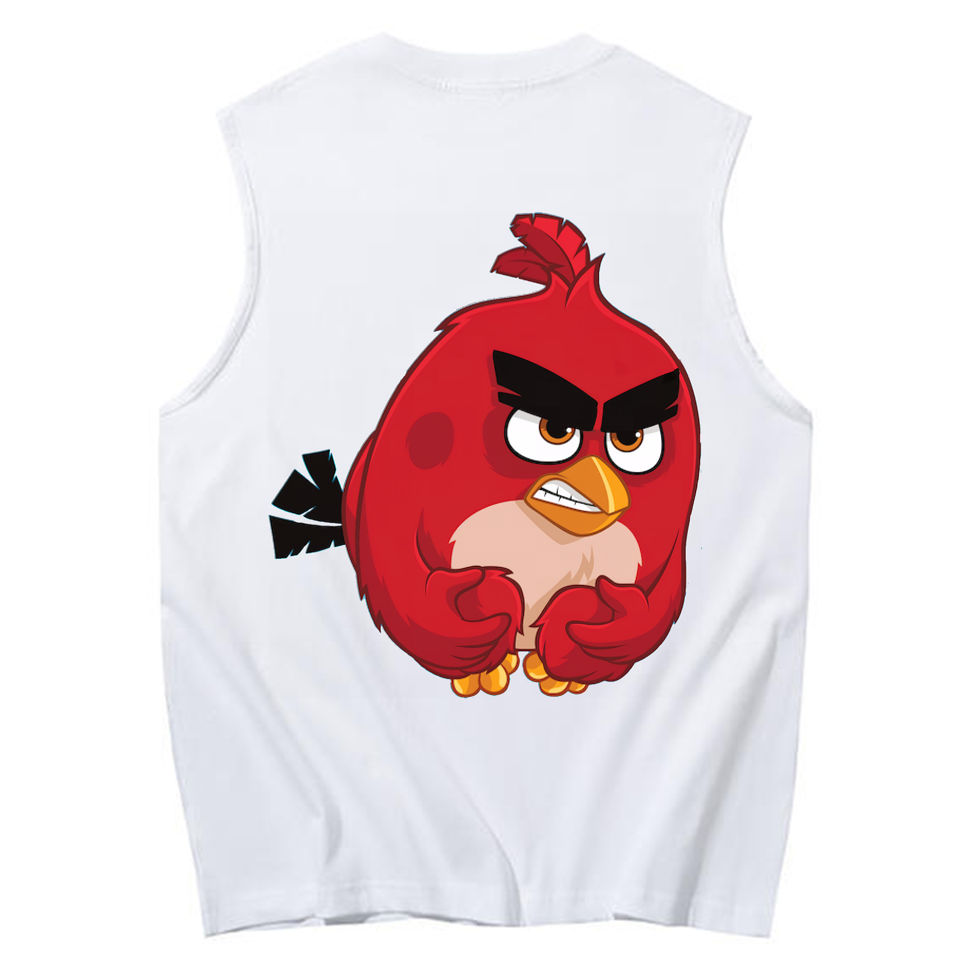 （画像用） Angry Birds アングリーバード コットン100％タンクトップ（背面プリント）