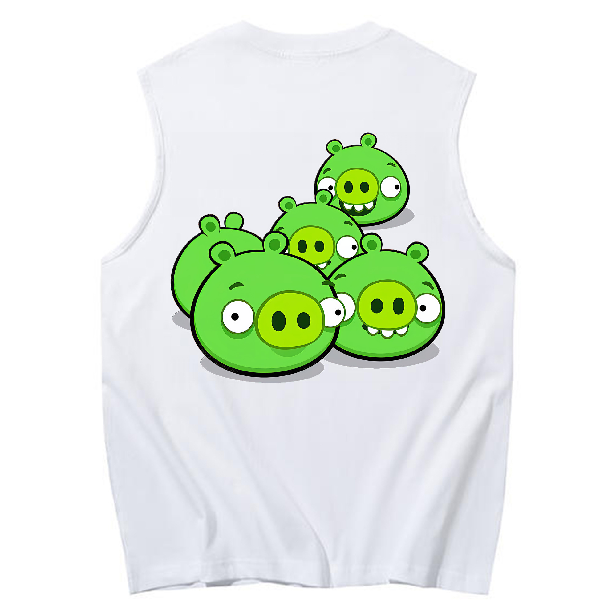 （画像用） Angry Birds アングリーバード コットン100％タンクトップ（背面プリント）