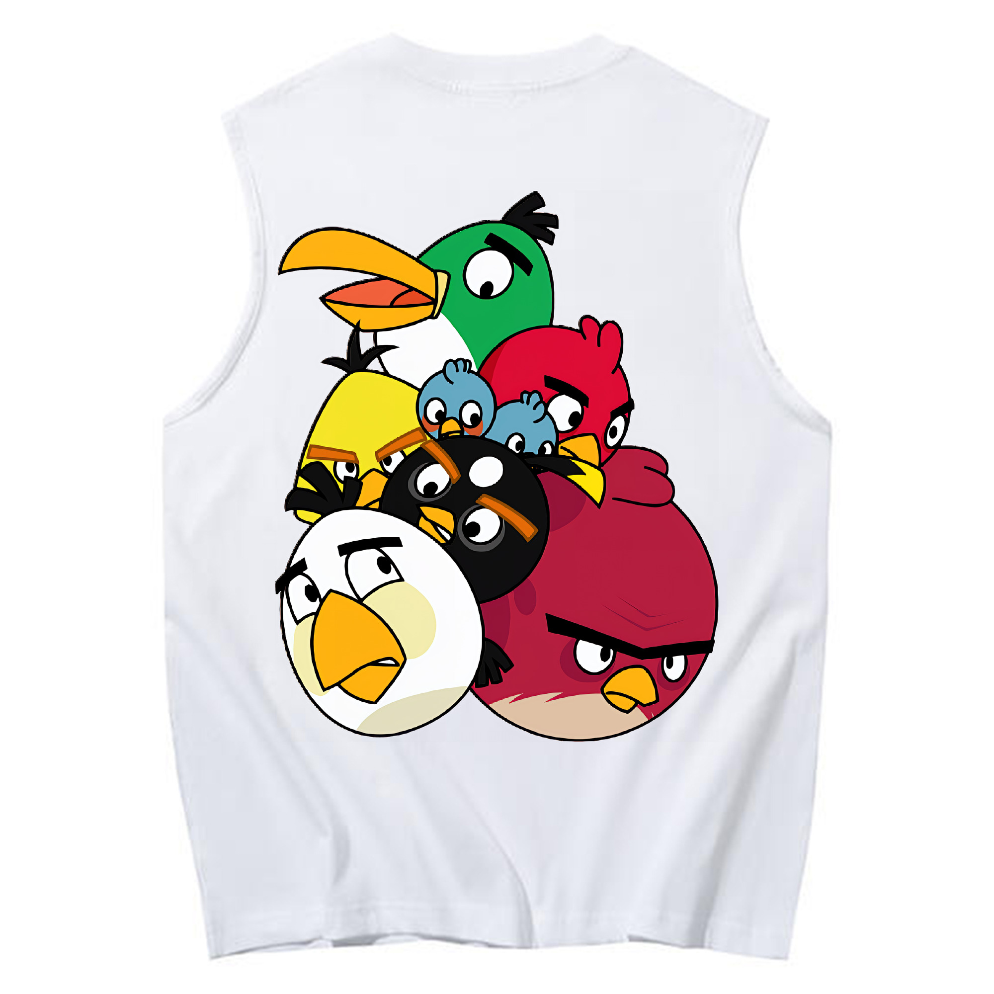 （画像用） Angry Birds アングリーバード コットン100％タンクトップ（背面プリント）