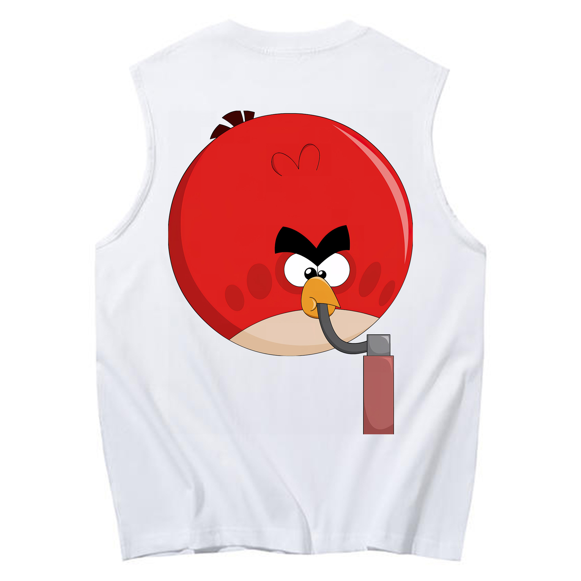 （画像用） Angry Birds アングリーバード コットン100％タンクトップ（背面プリント）