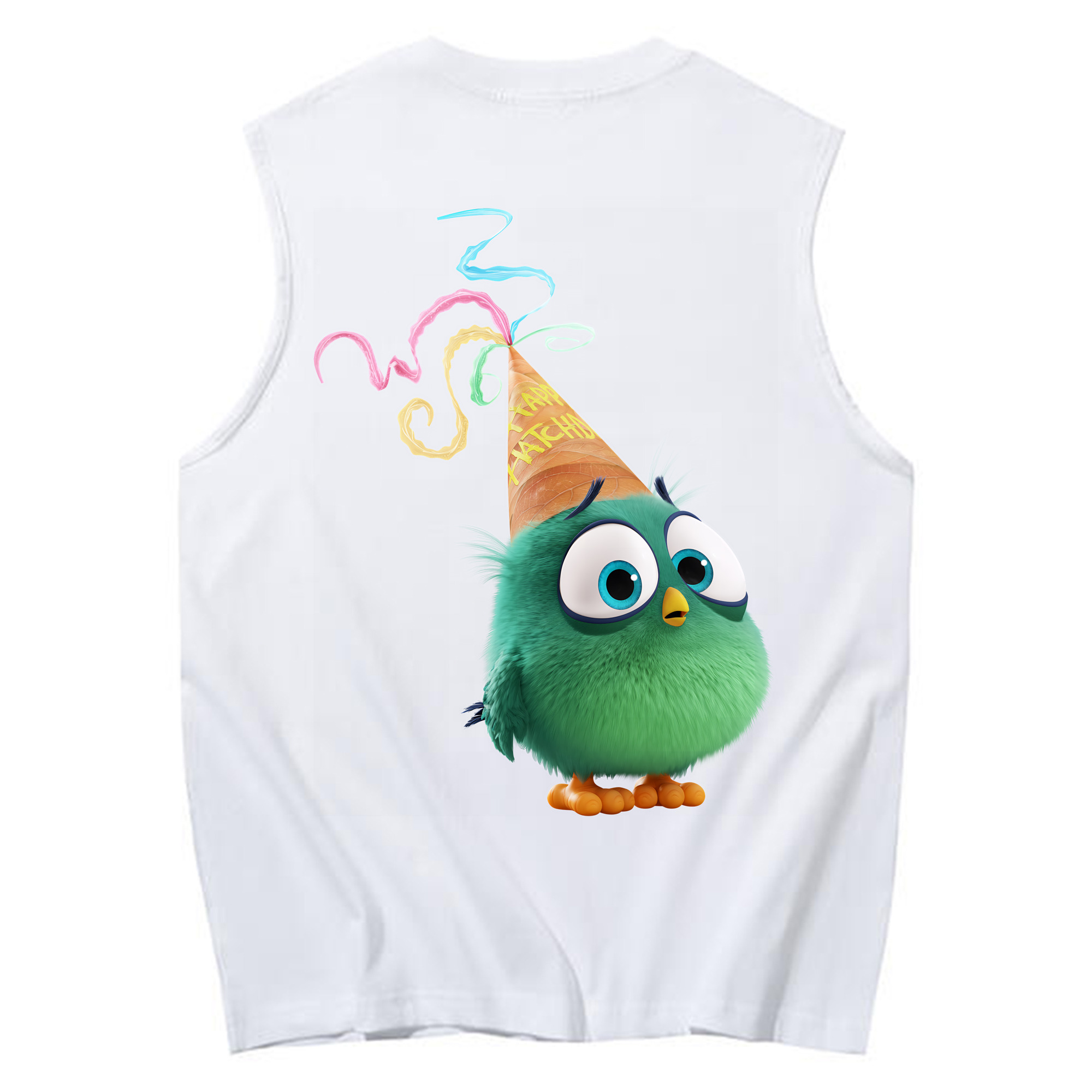 （画像用） Angry Birds アングリーバード コットン100％タンクトップ（背面プリント）