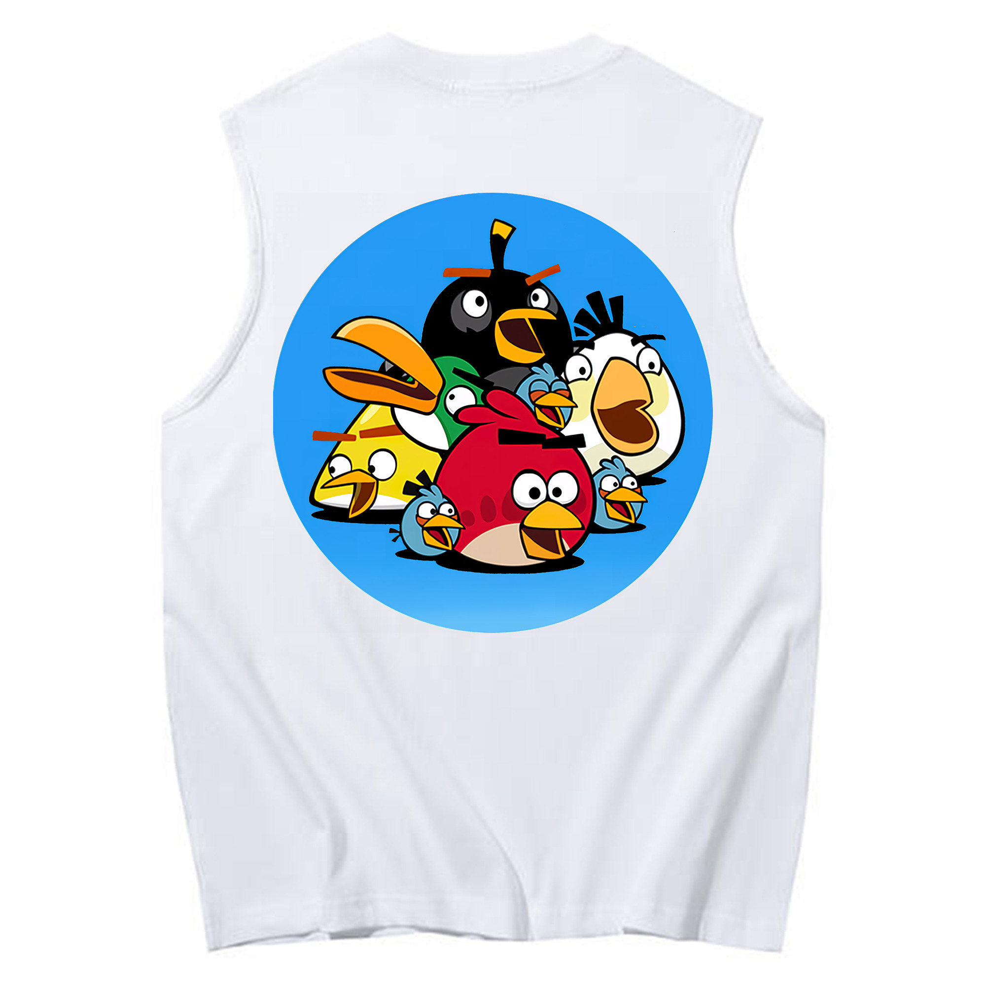 （画像用） Angry Birds アングリーバード コットン100％タンクトップ（背面プリント）