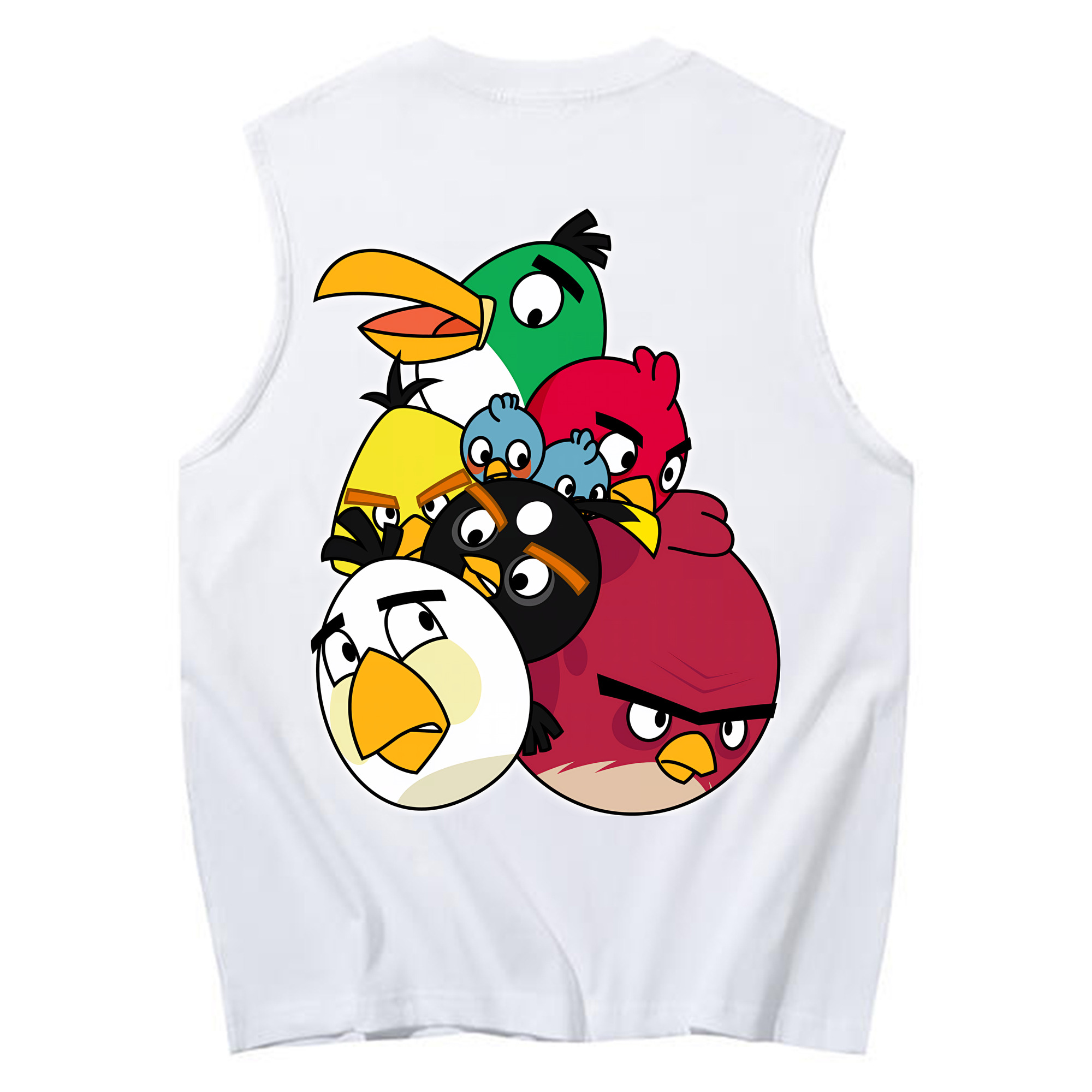 （画像用） Angry Birds アングリーバード コットン100％タンクトップ（背面プリント）