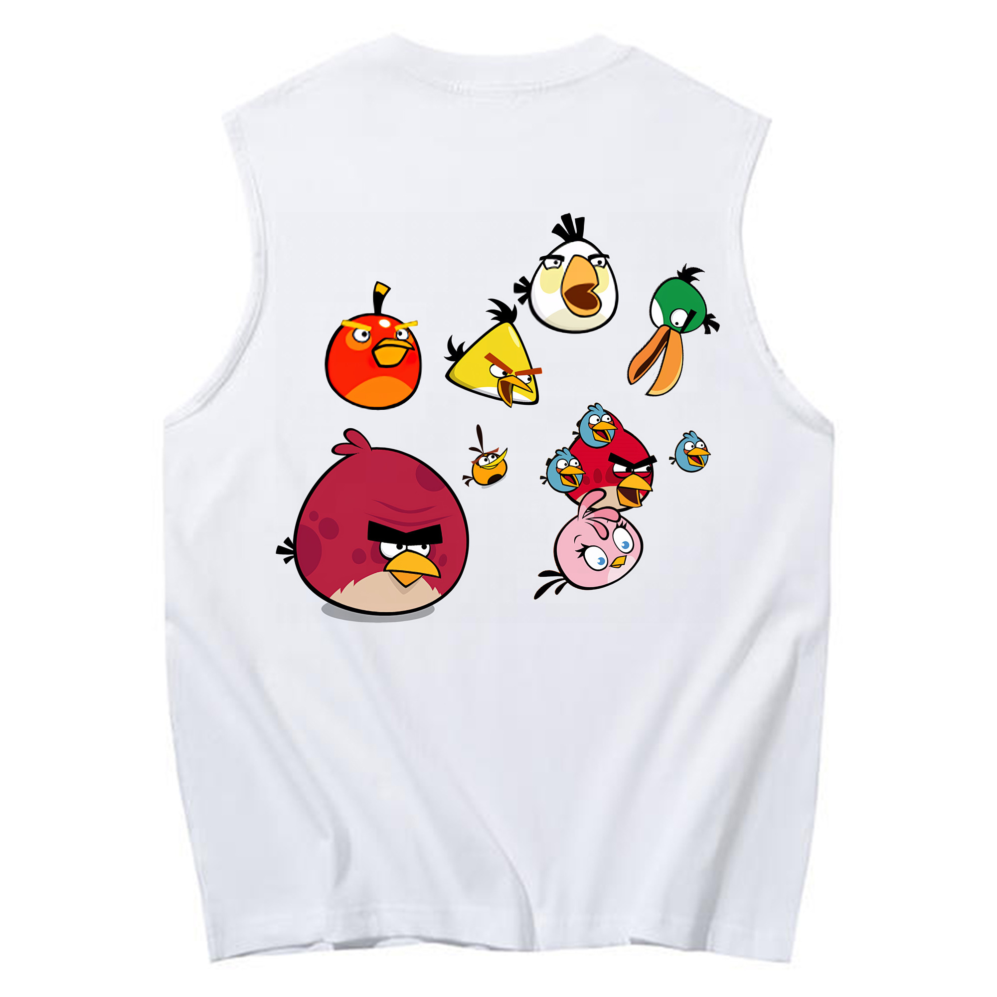 （画像用） Angry Birds アングリーバード コットン100％タンクトップ（背面プリント）