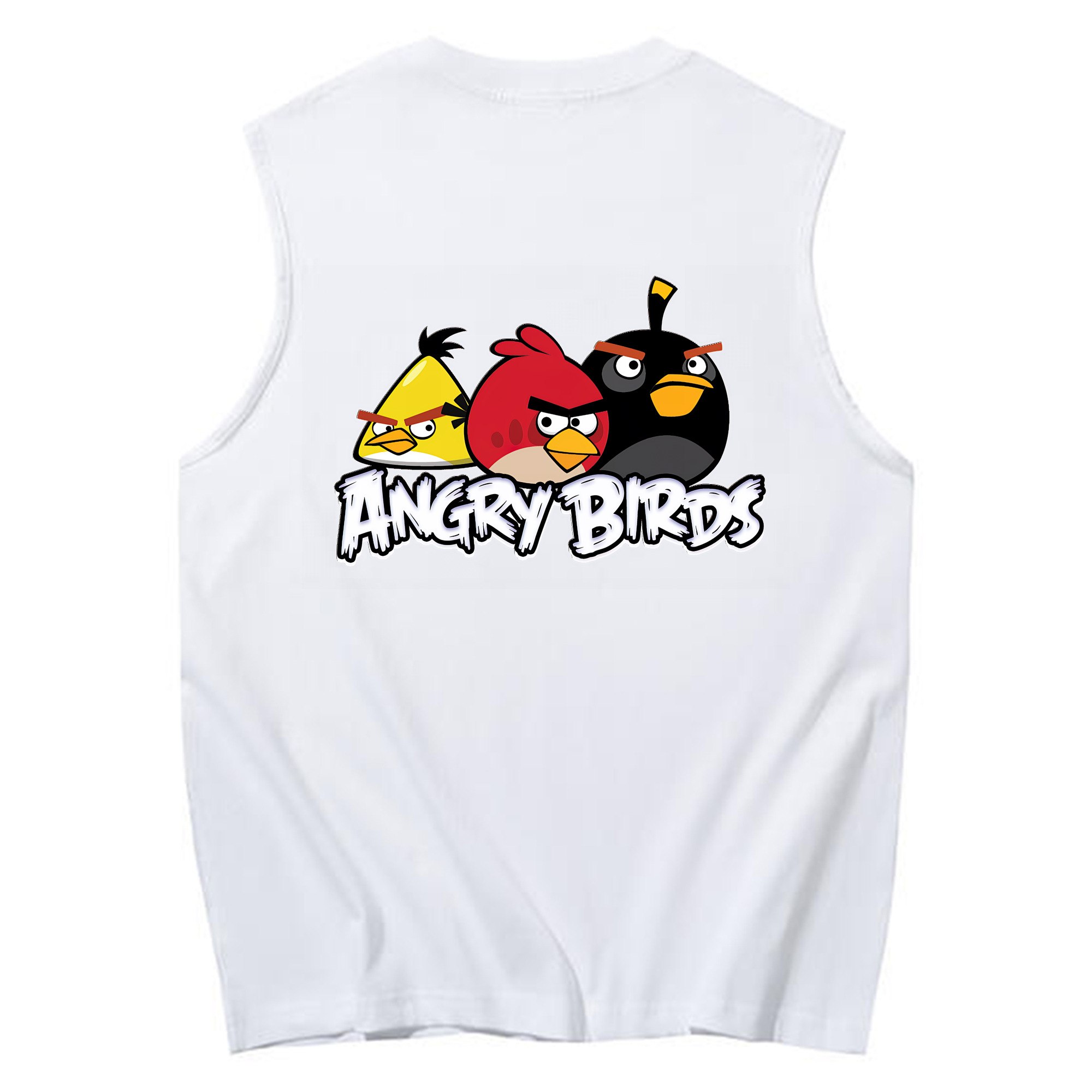 （画像用） Angry Birds アングリーバード コットン100％タンクトップ（背面プリント）