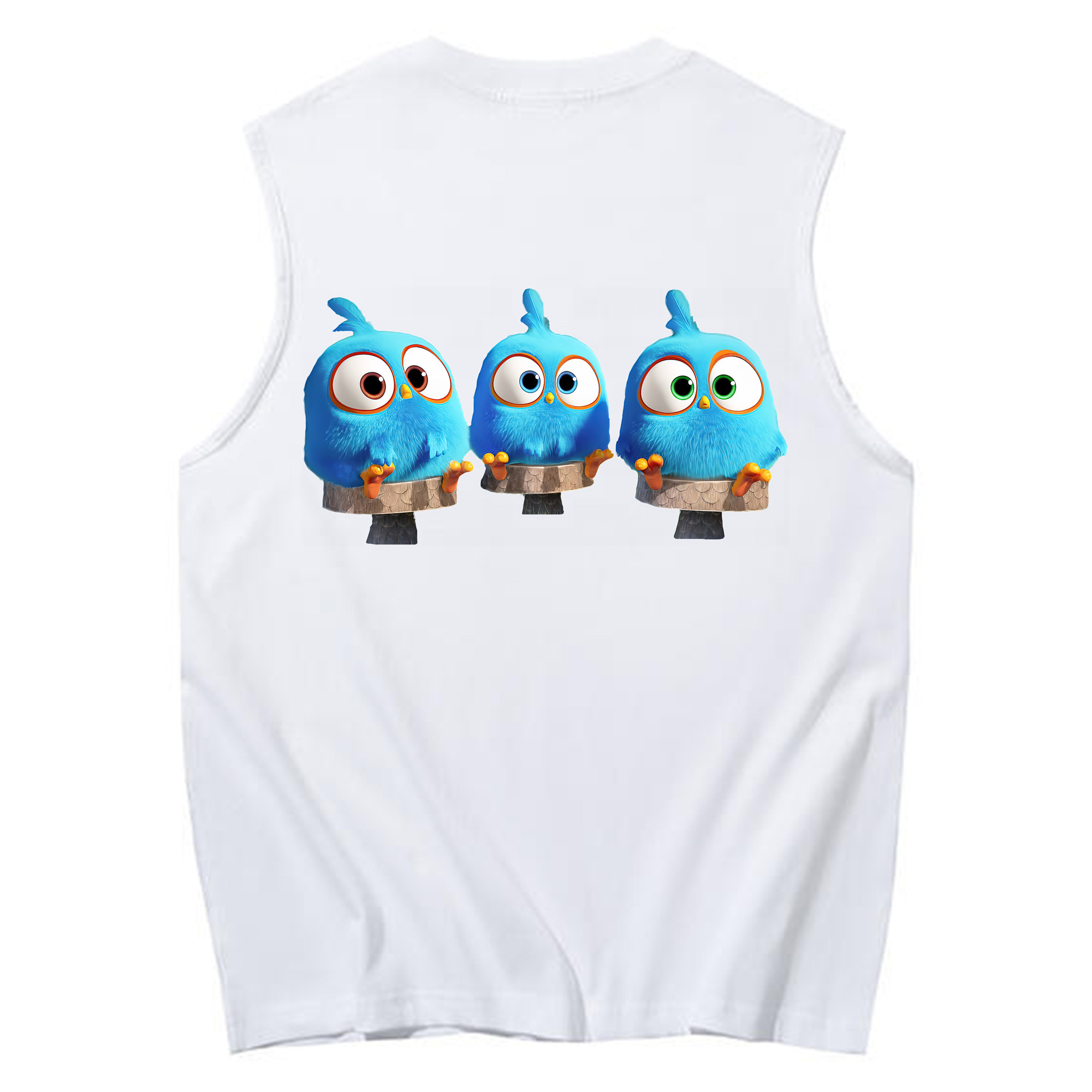 （画像用） Angry Birds アングリーバード コットン100％タンクトップ（背面プリント）
