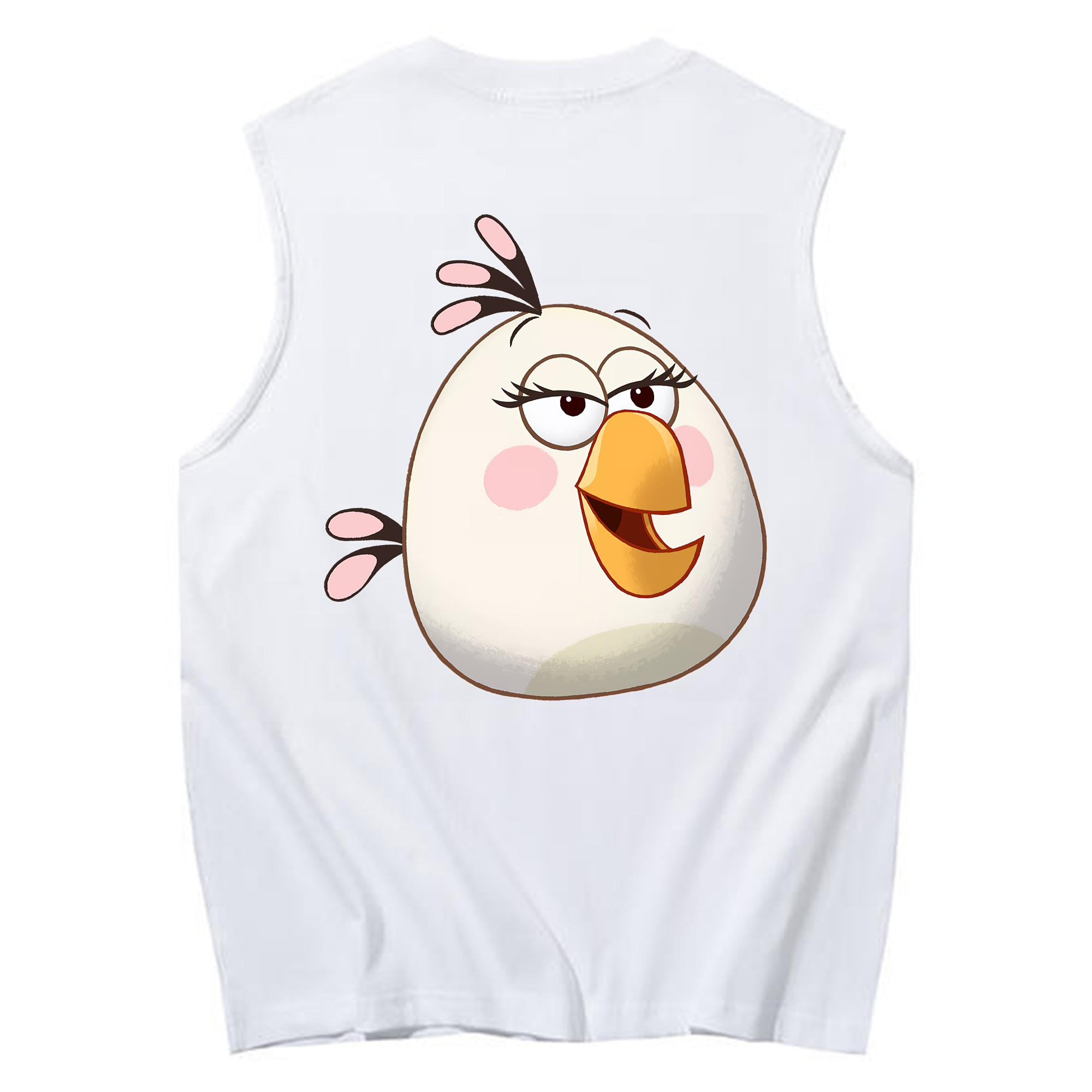 （画像用） Angry Birds アングリーバード コットン100％タンクトップ（背面プリント）