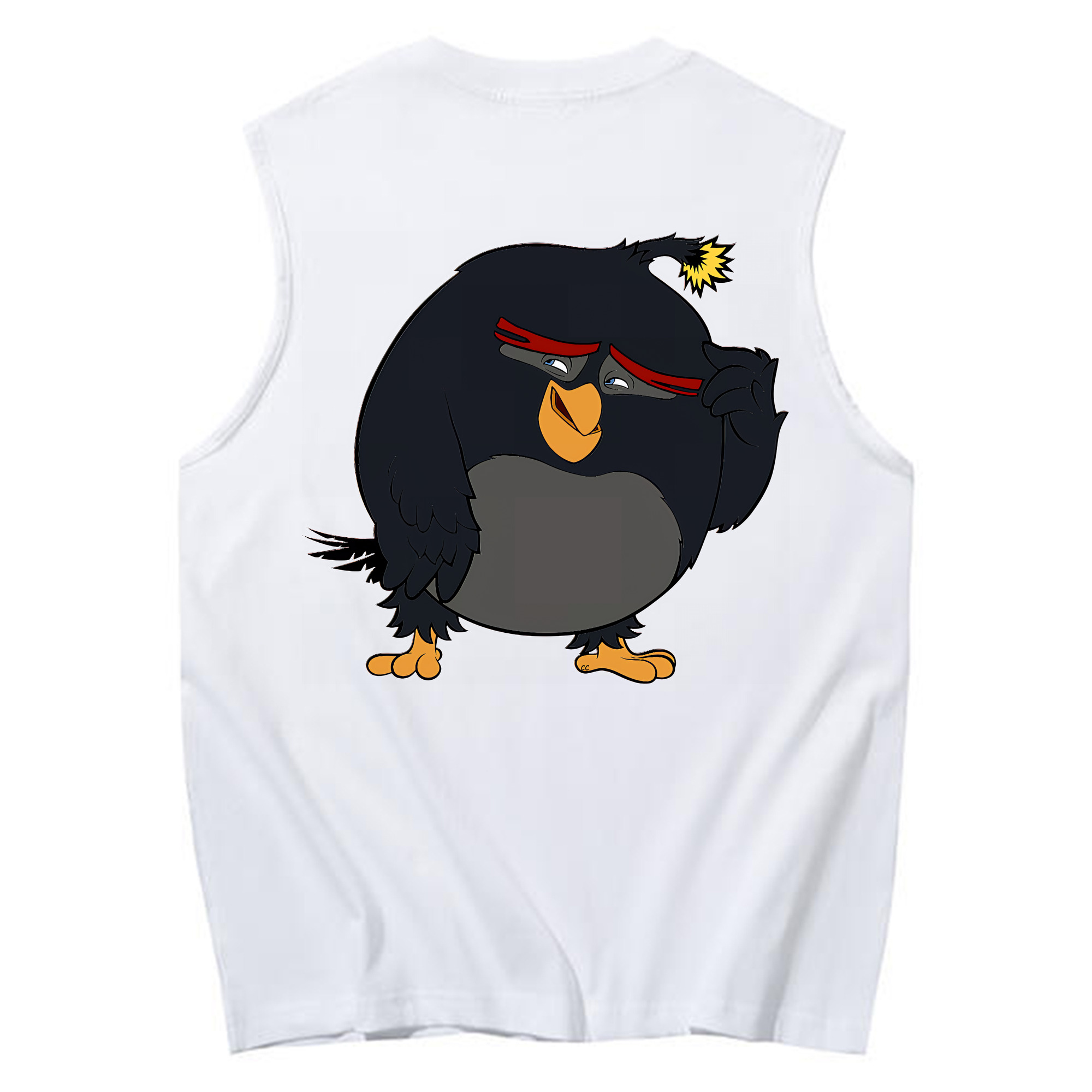 （画像用） Angry Birds アングリーバード コットン100％タンクトップ（背面プリント）