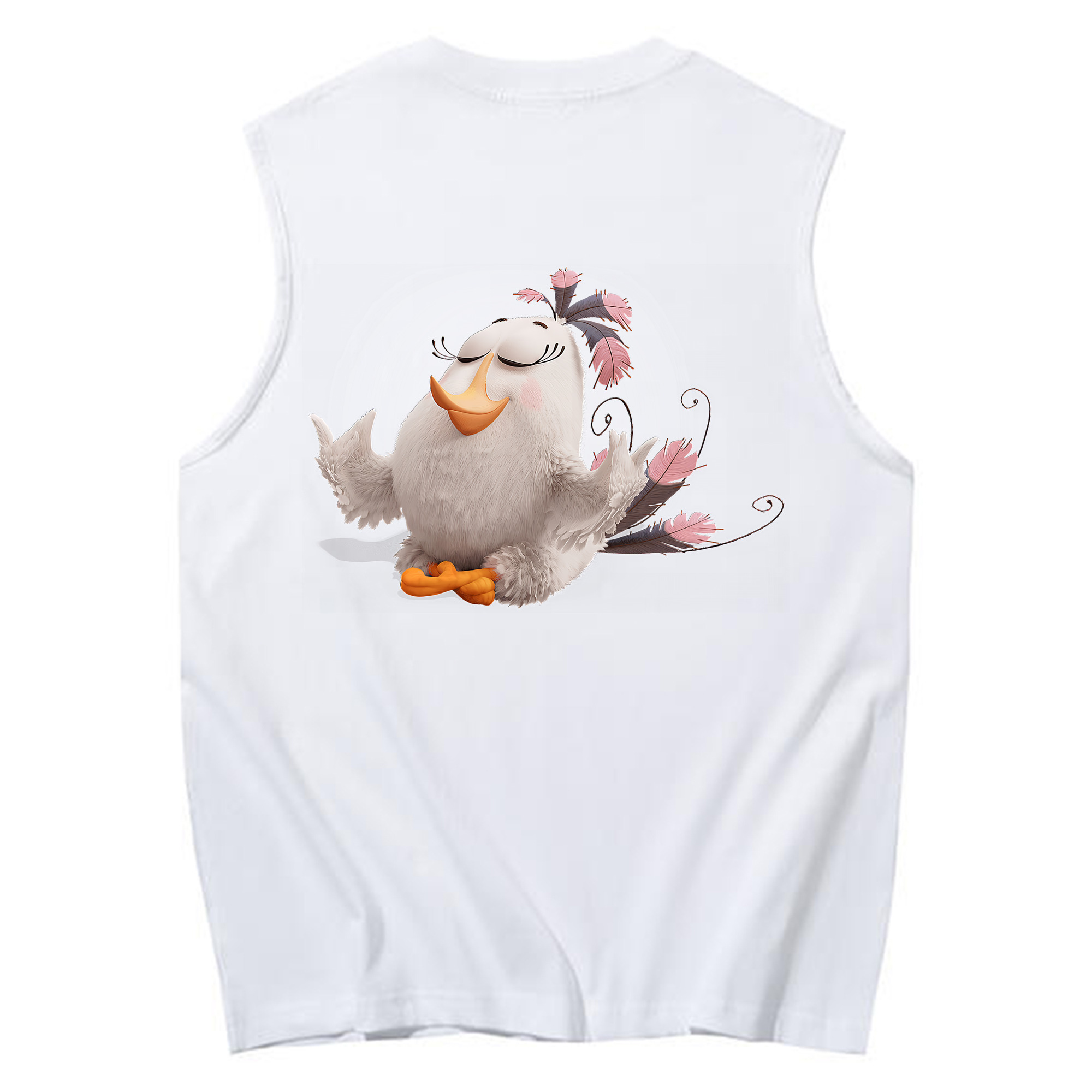（画像用） Angry Birds アングリーバード コットン100％タンクトップ（背面プリント）