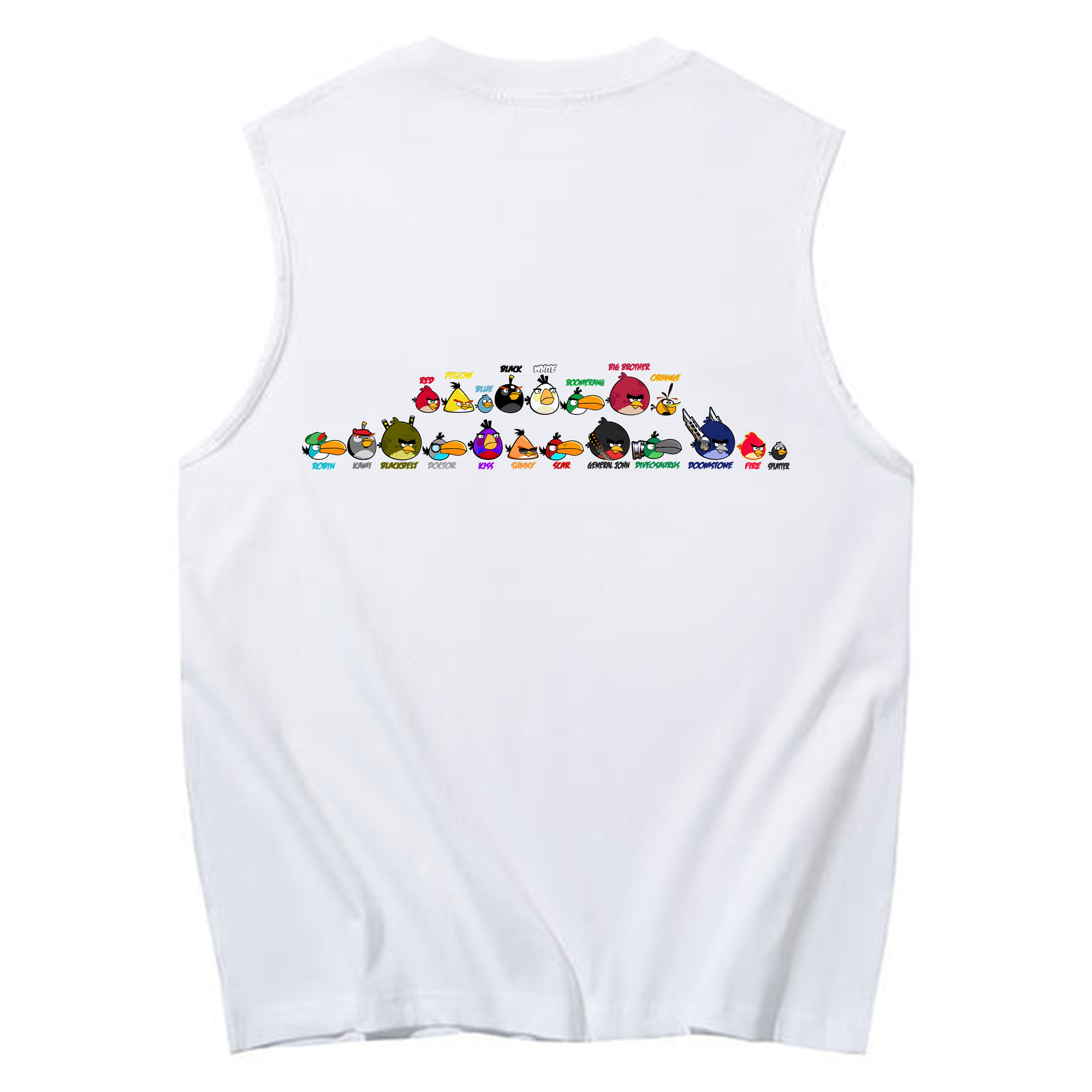 （画像用） Angry Birds アングリーバード コットン100％タンクトップ（背面プリント）