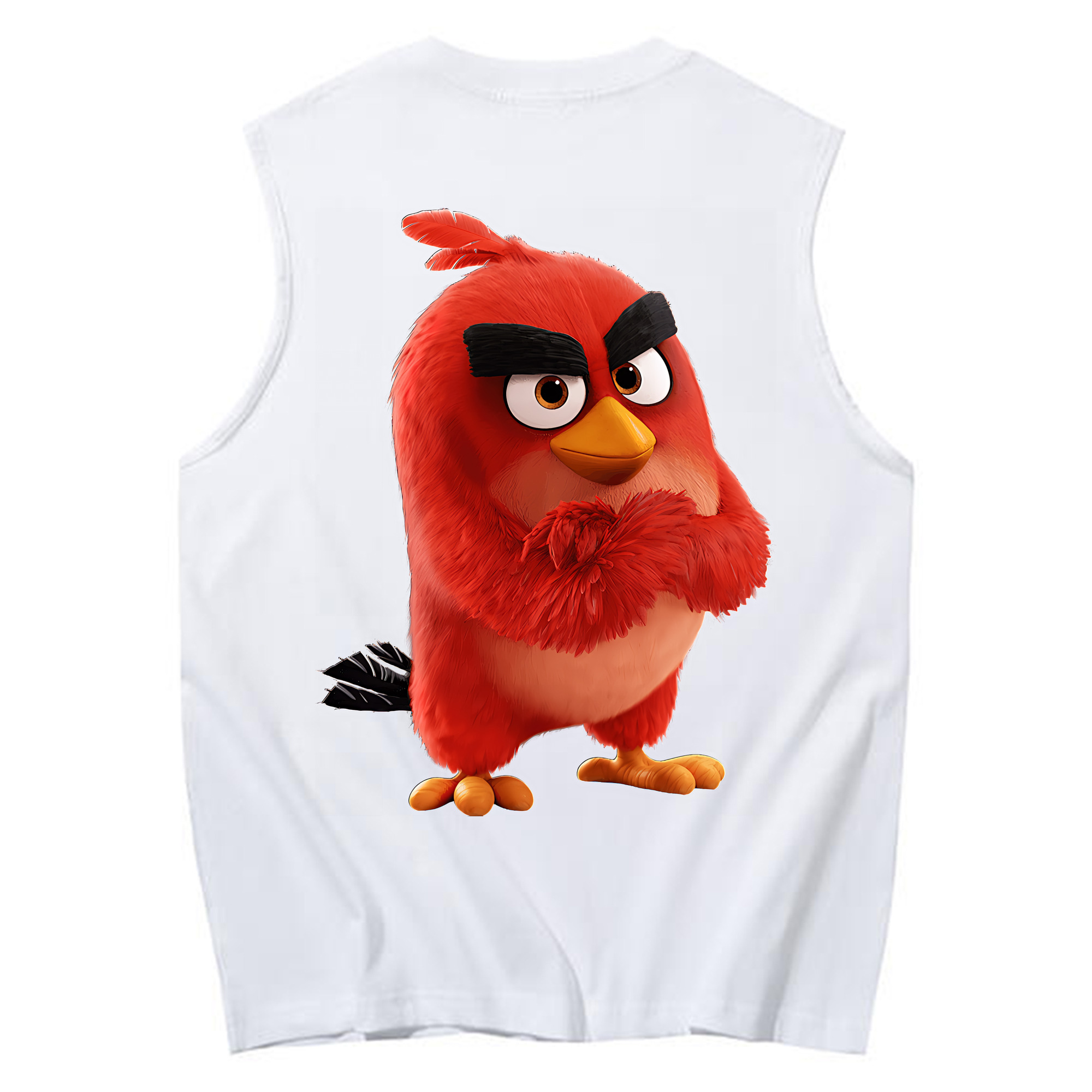 （画像用） Angry Birds アングリーバード コットン100％タンクトップ（背面プリント）