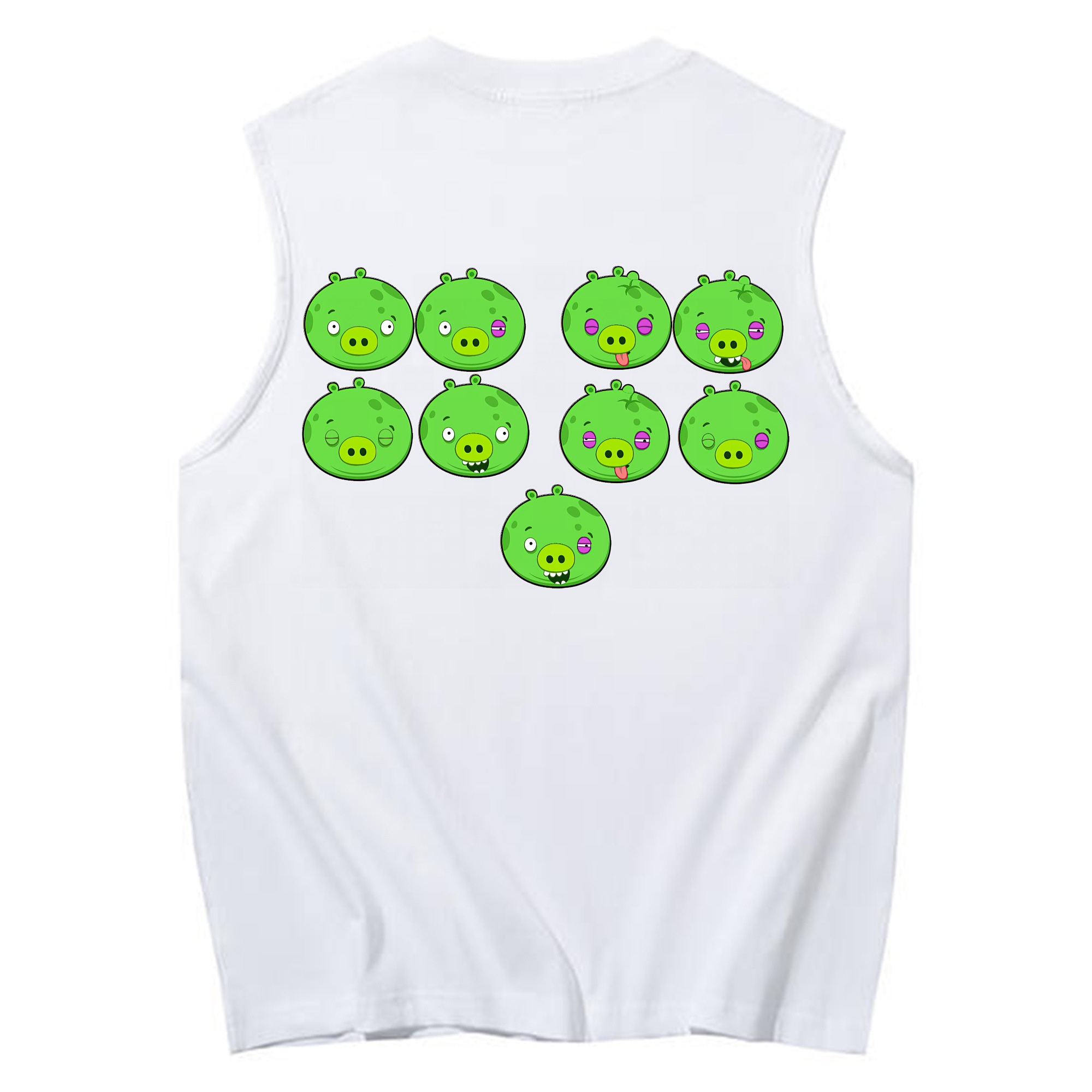 （画像用） Angry Birds アングリーバード コットン100％タンクトップ（背面プリント）